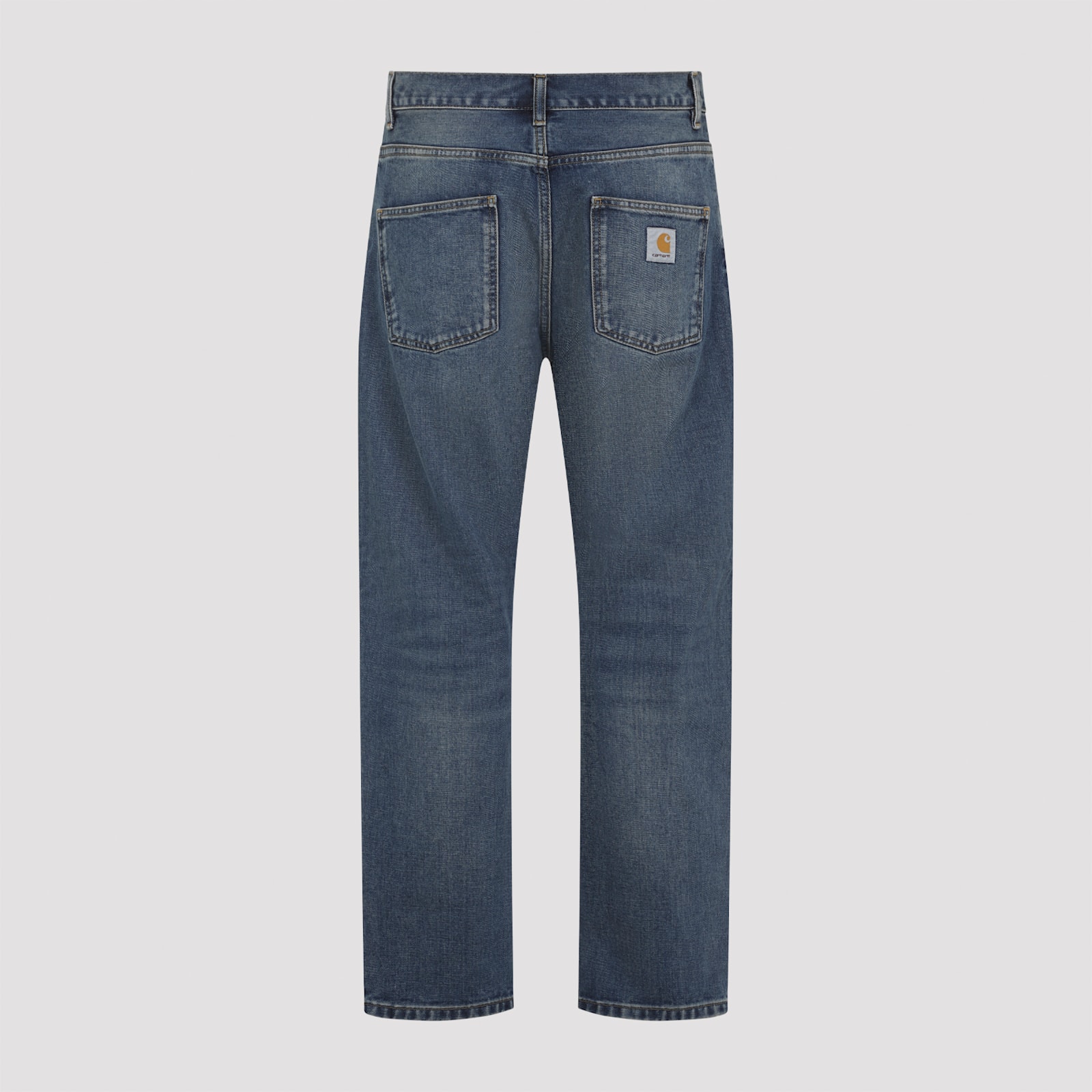 Carhartt Wip Mid-rise Organic Cotton Trousers In Blue
