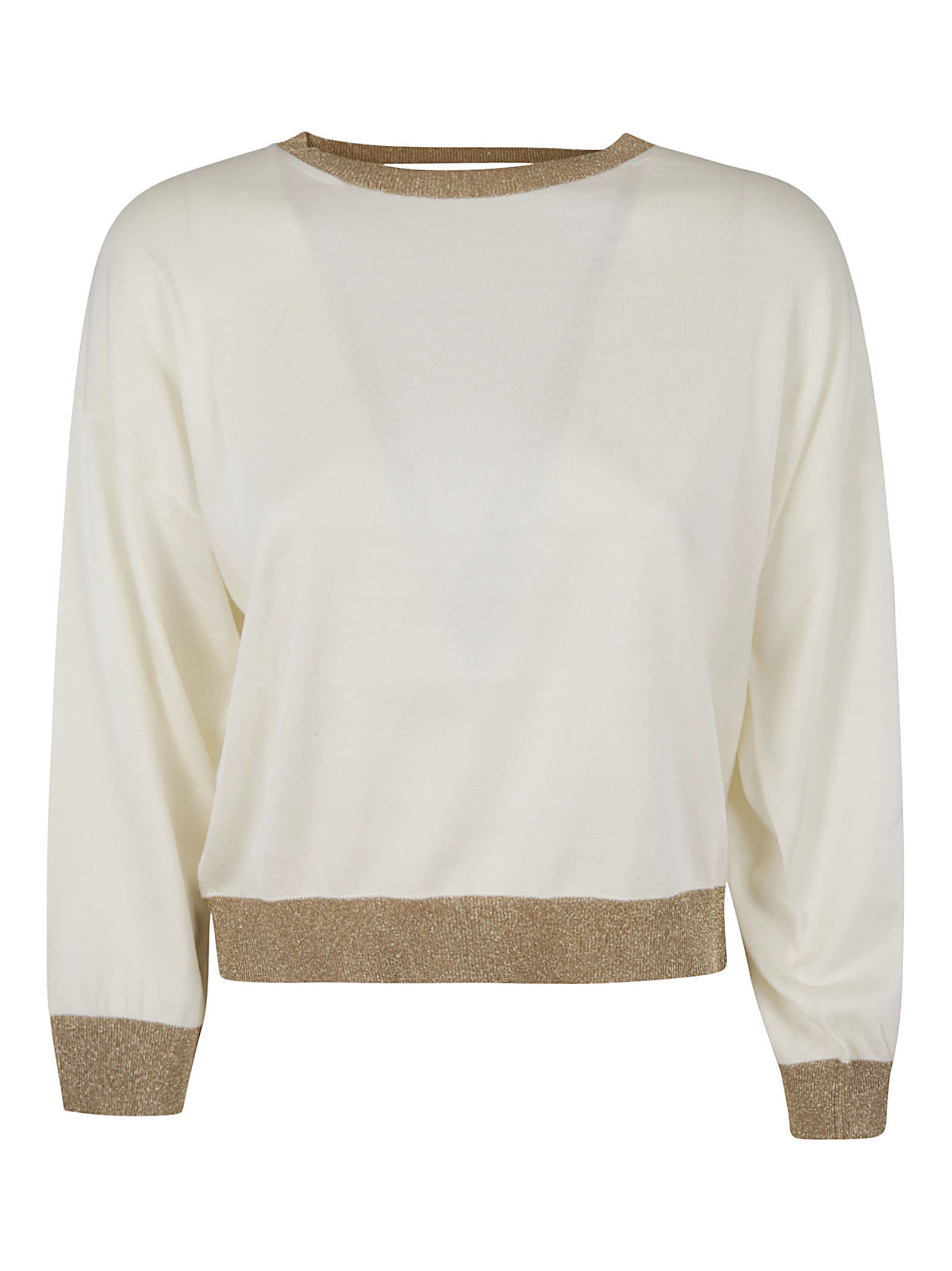 Fabiana Filippi V-back Glitter Applique Sweater