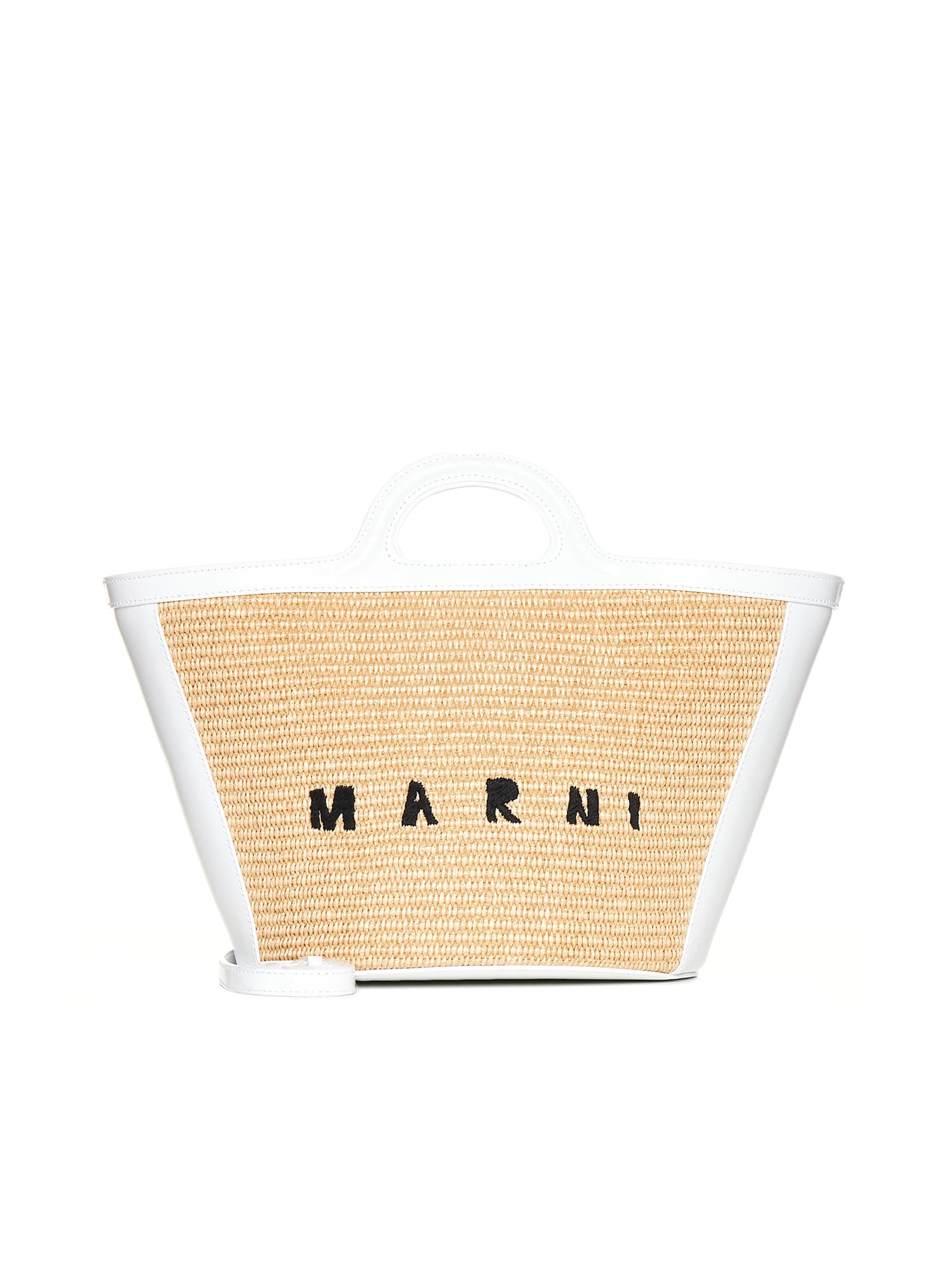 Shop Marni Tote In Sand Storm/lily White