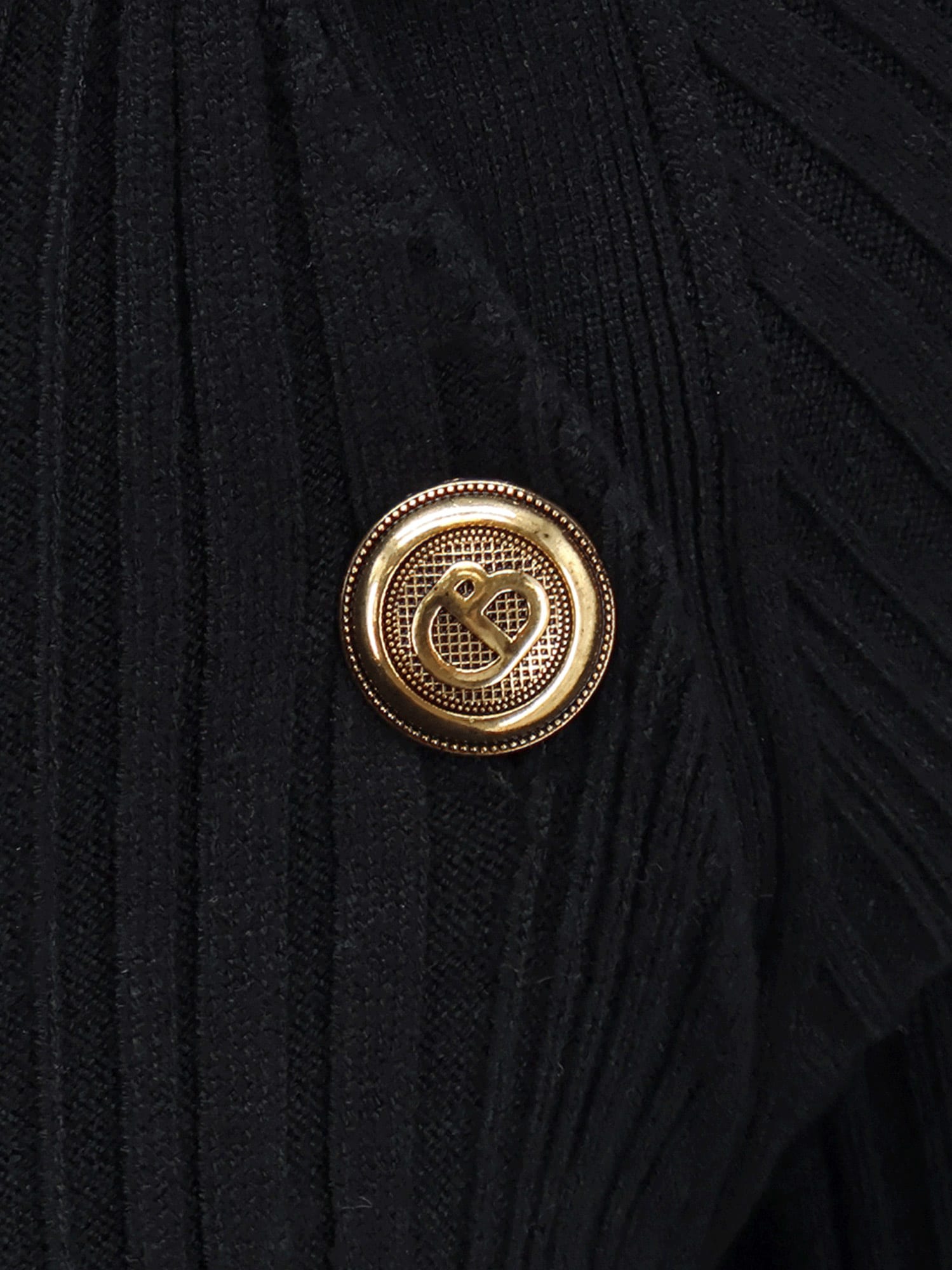 La Petit Robe Di Chiara Boni Ijok Pepper Ribbed Viscose Sweater In Black