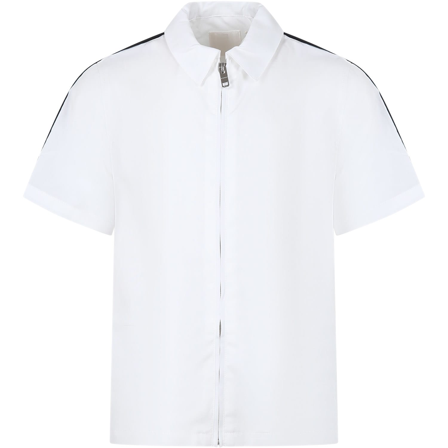 Shop Givenchy White Shirt For Boy With Logo In Bianco