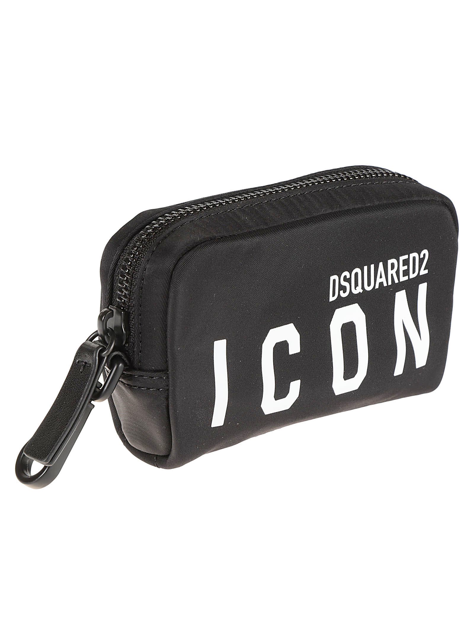 Shop Dsquared2 Icon Logo Print Pouch In Black