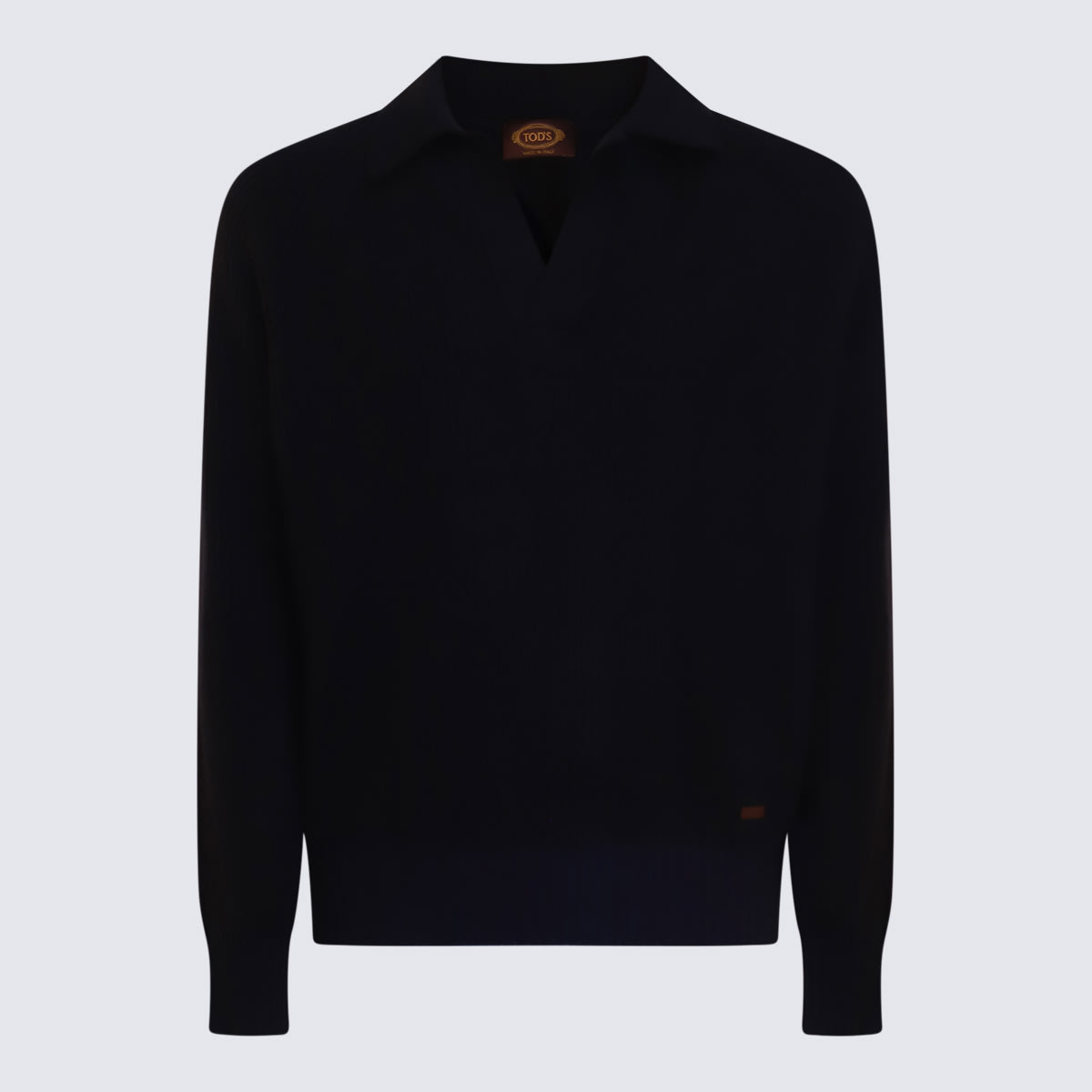 Shop Tod's Navy Blue Wool Knitwear