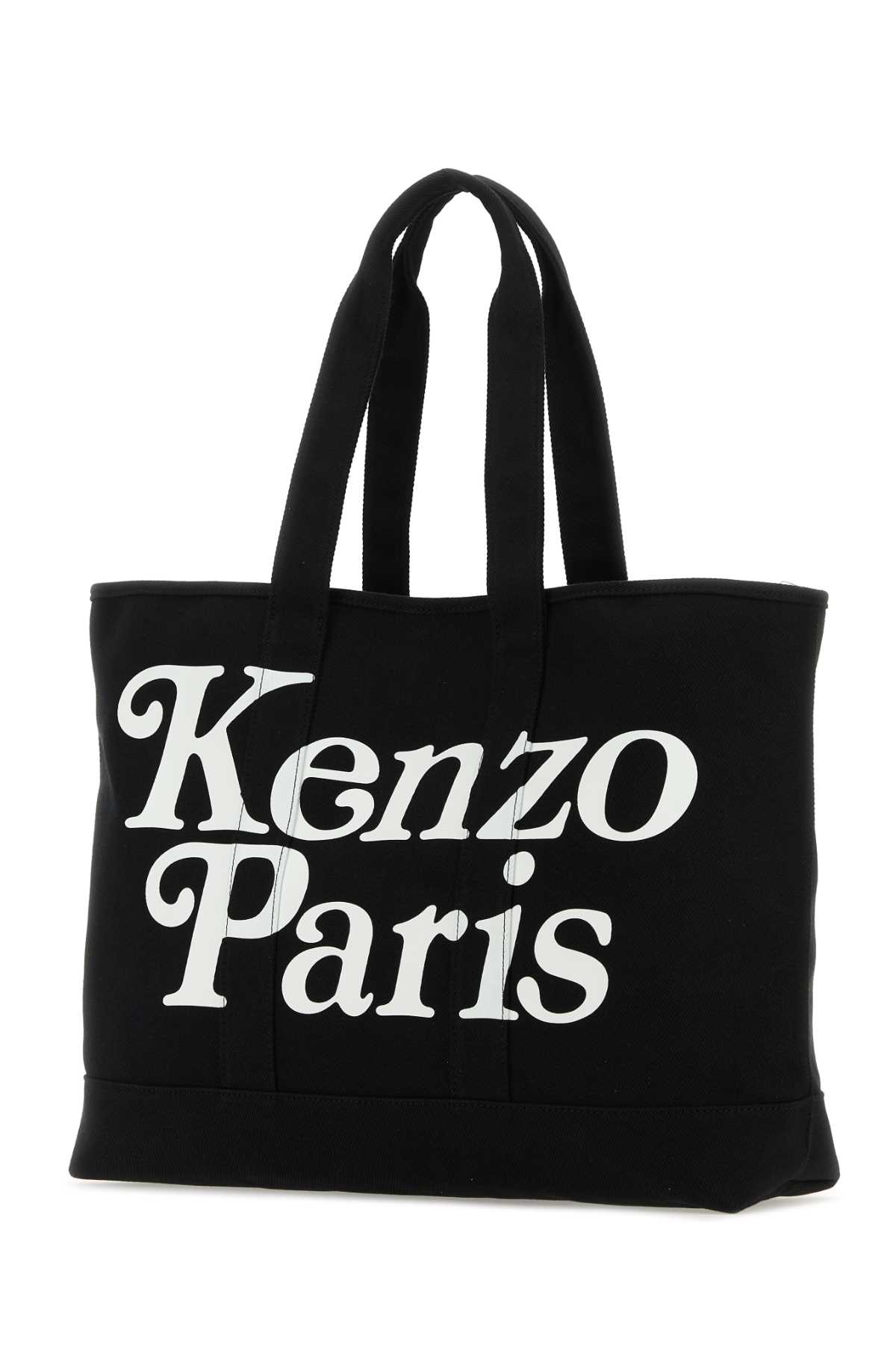 Shop Kenzo Black Canvas Big  Utility Shopping Bag