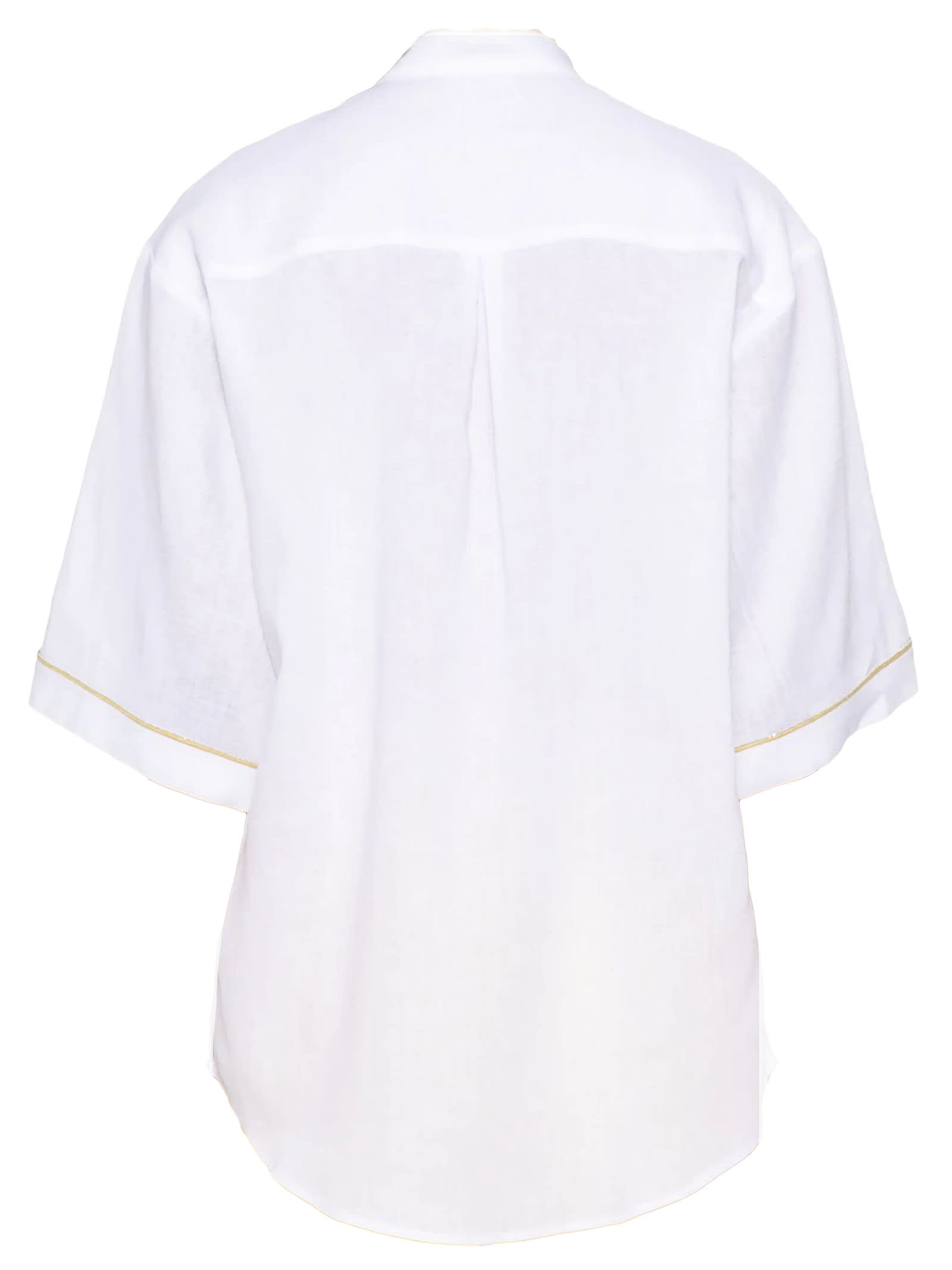 Shop Fabiana Filippi White Linen Shirt