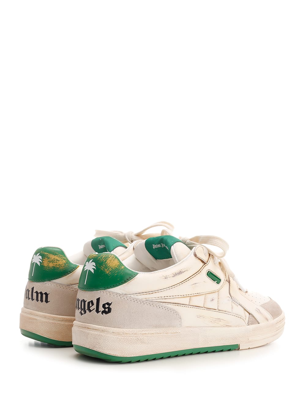 Shop Palm Angels University Sneakers In Green