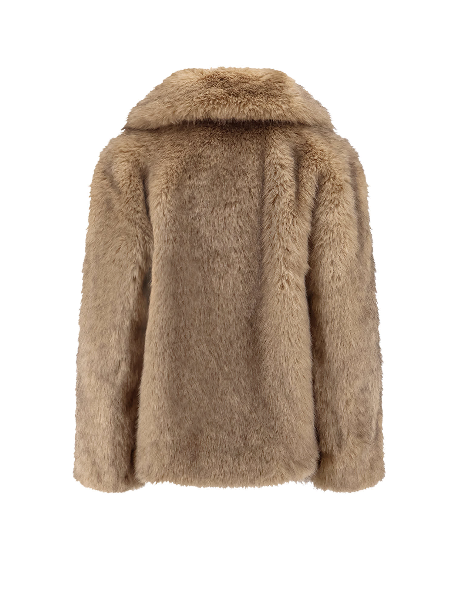 Stand Studio Valentina Faux Leather Coat In Brown