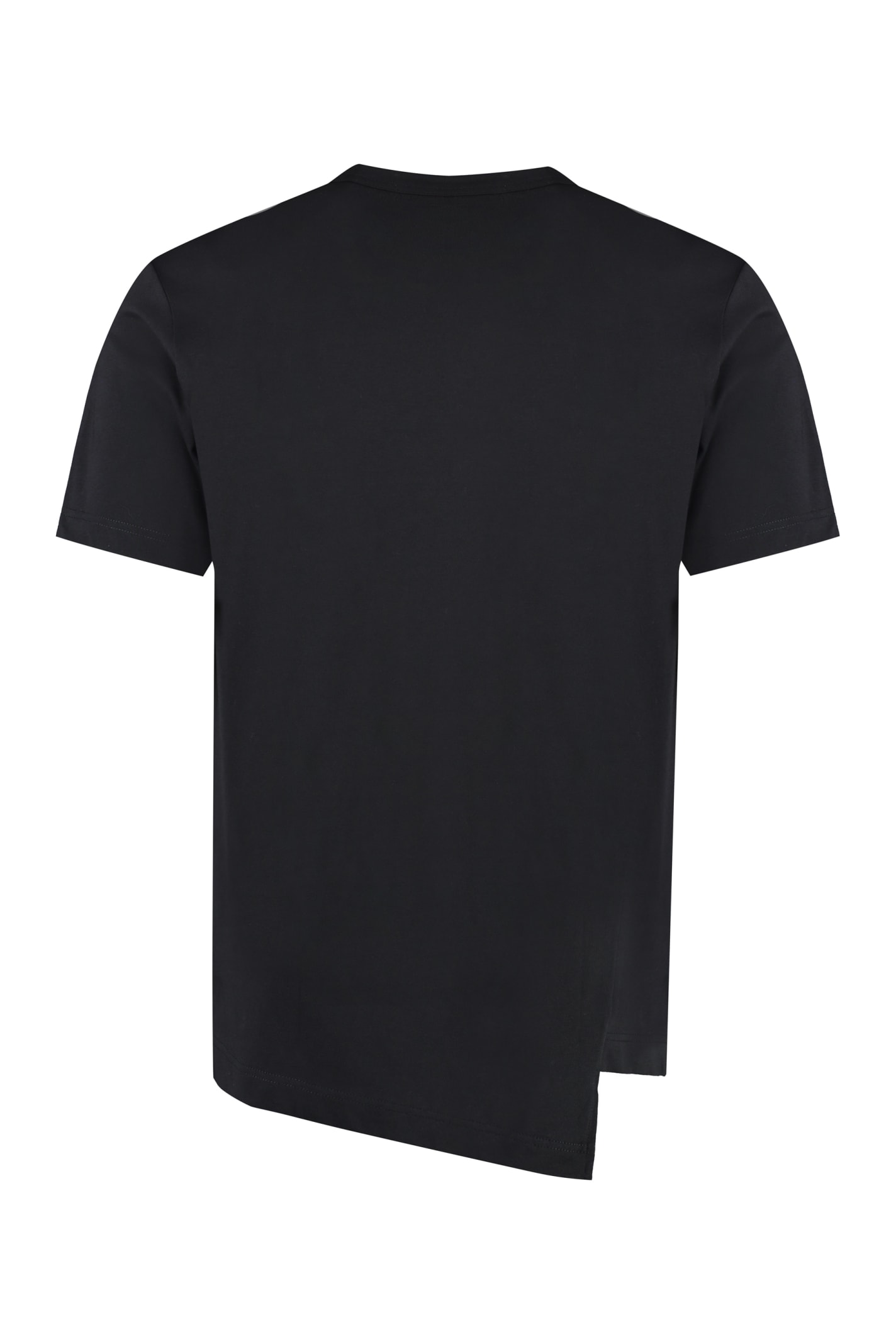 Shop Comme Des Garçons Shirt Lacoste X Comme Des Garçons - Cotton Crew-neck T-shirt In Black