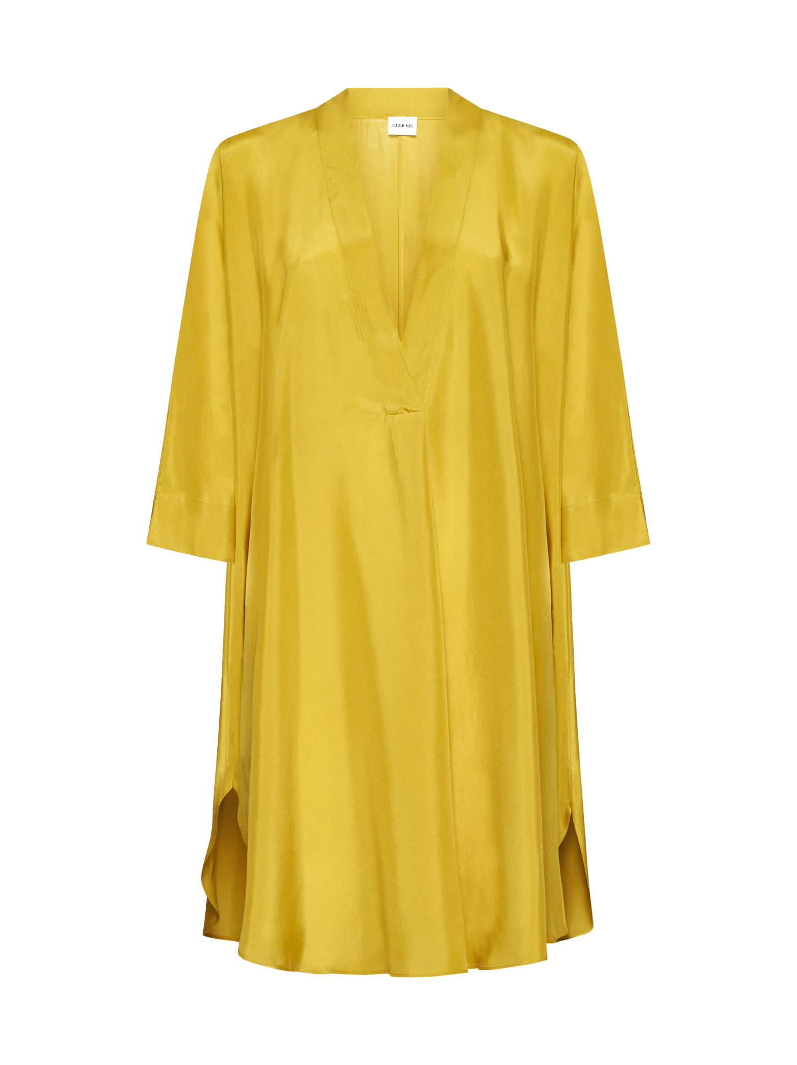 Shop P.a.r.o.s.h Dress In Dark Yellow