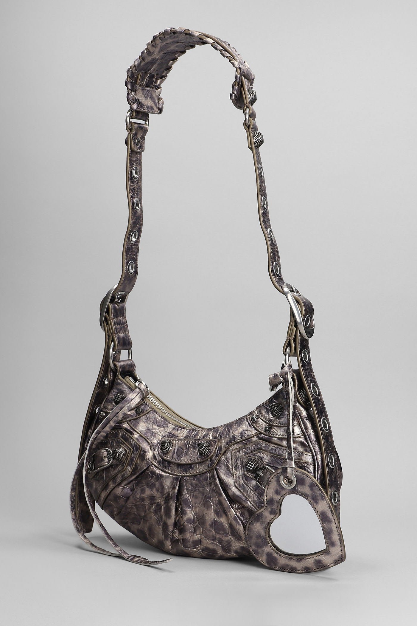 Balenciaga Le Cagole Xs Shoulder Bag In Bronze Leather In Brown