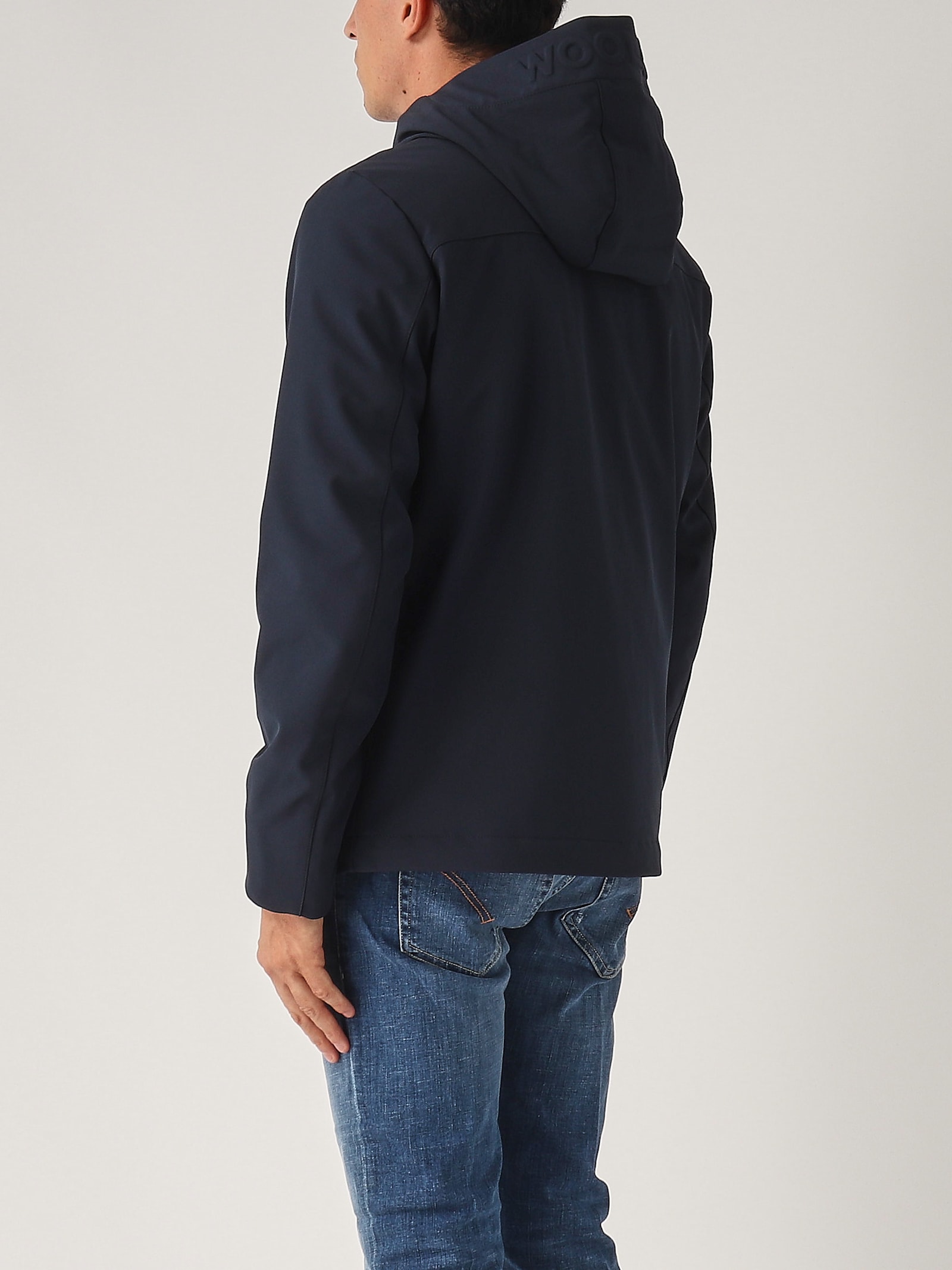 Shop Woolrich Pacific Soft Shell Jacket In Navy