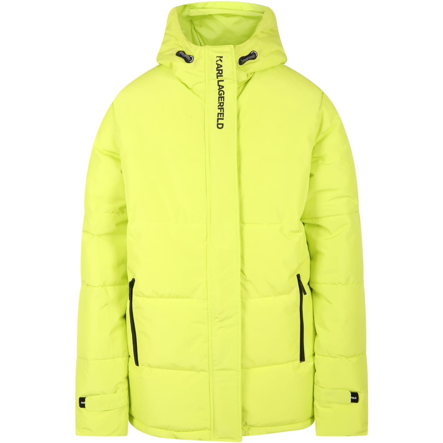 Karl Lagerfeld Kids Neon Yellow Jacket For Boy With Logo