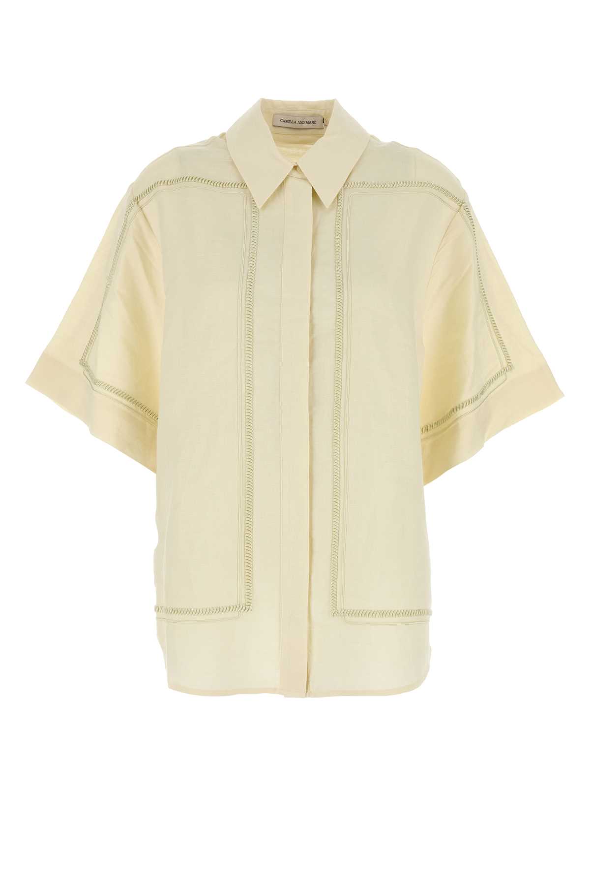 Cream Linen Blend Fortuna Shirt