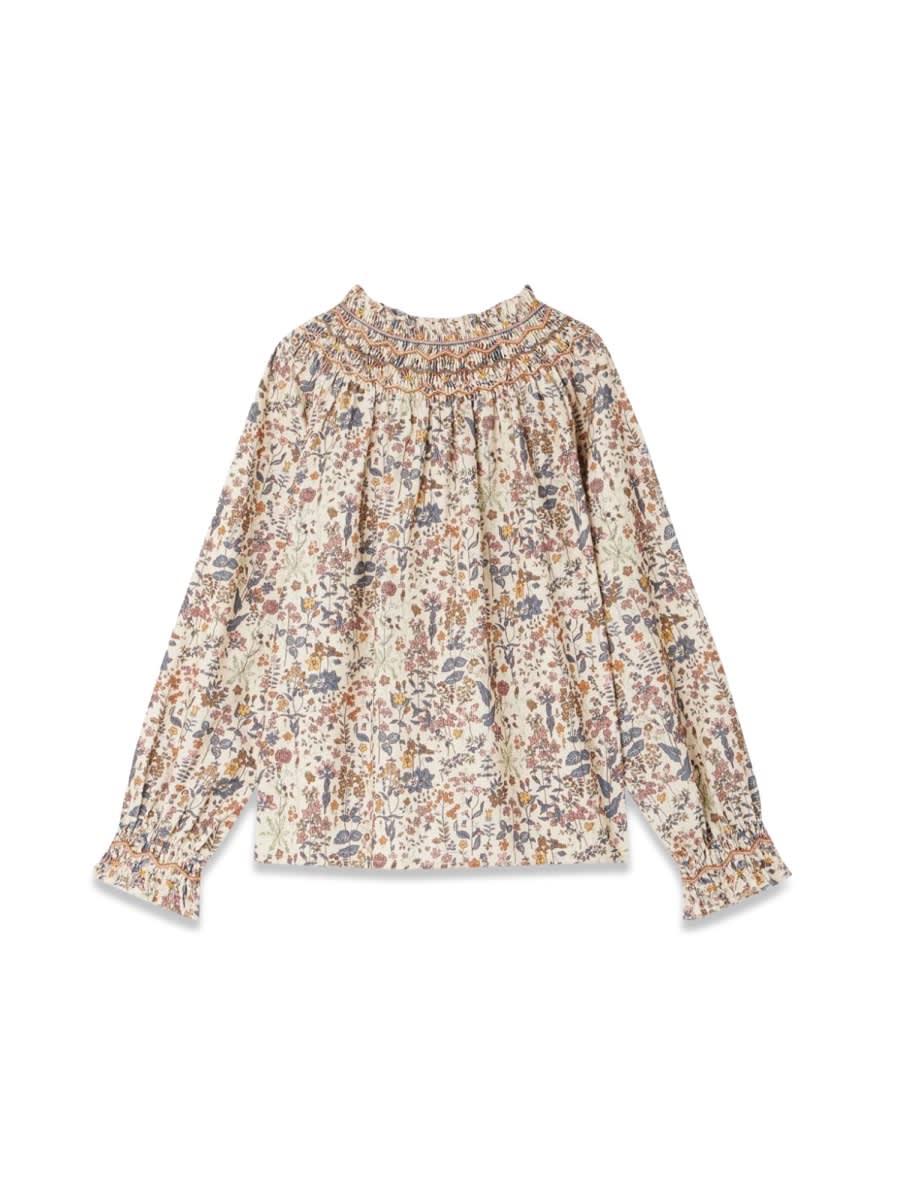 Shop Bonpoint Blouse Smockee Petal In Multicolour