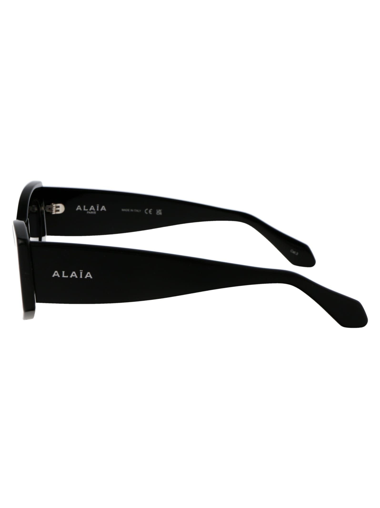 Shop Alaïa Aa0075s Sunglasses In 001 Black Black Grey