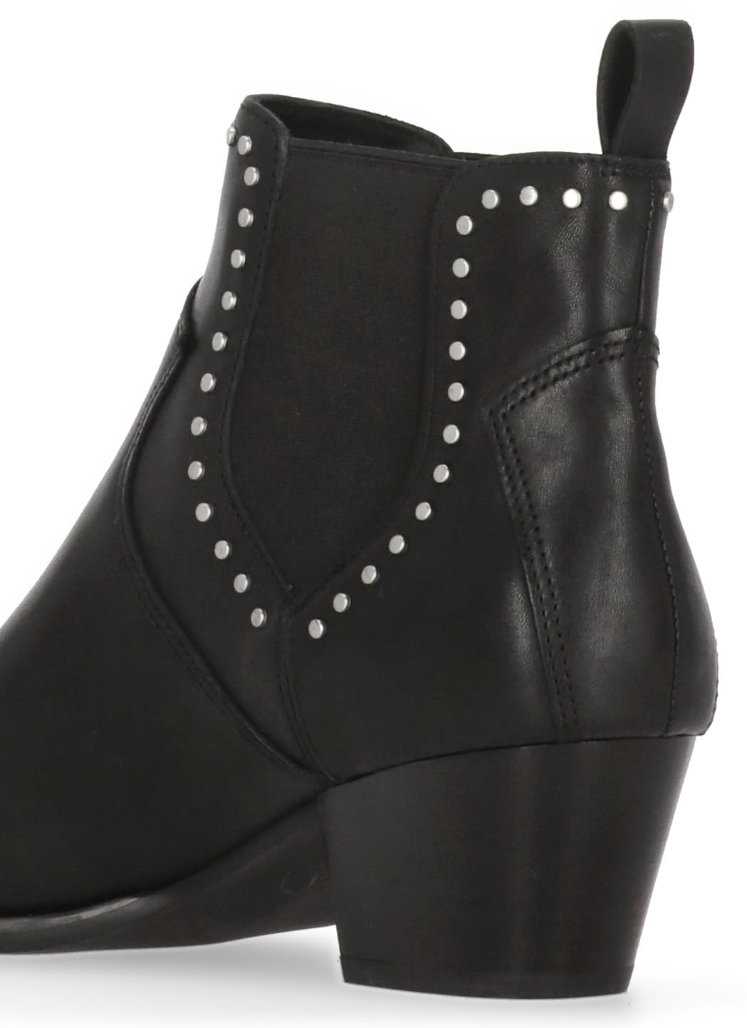 Ash Chelsea Ankle Boots Block Heel In Black