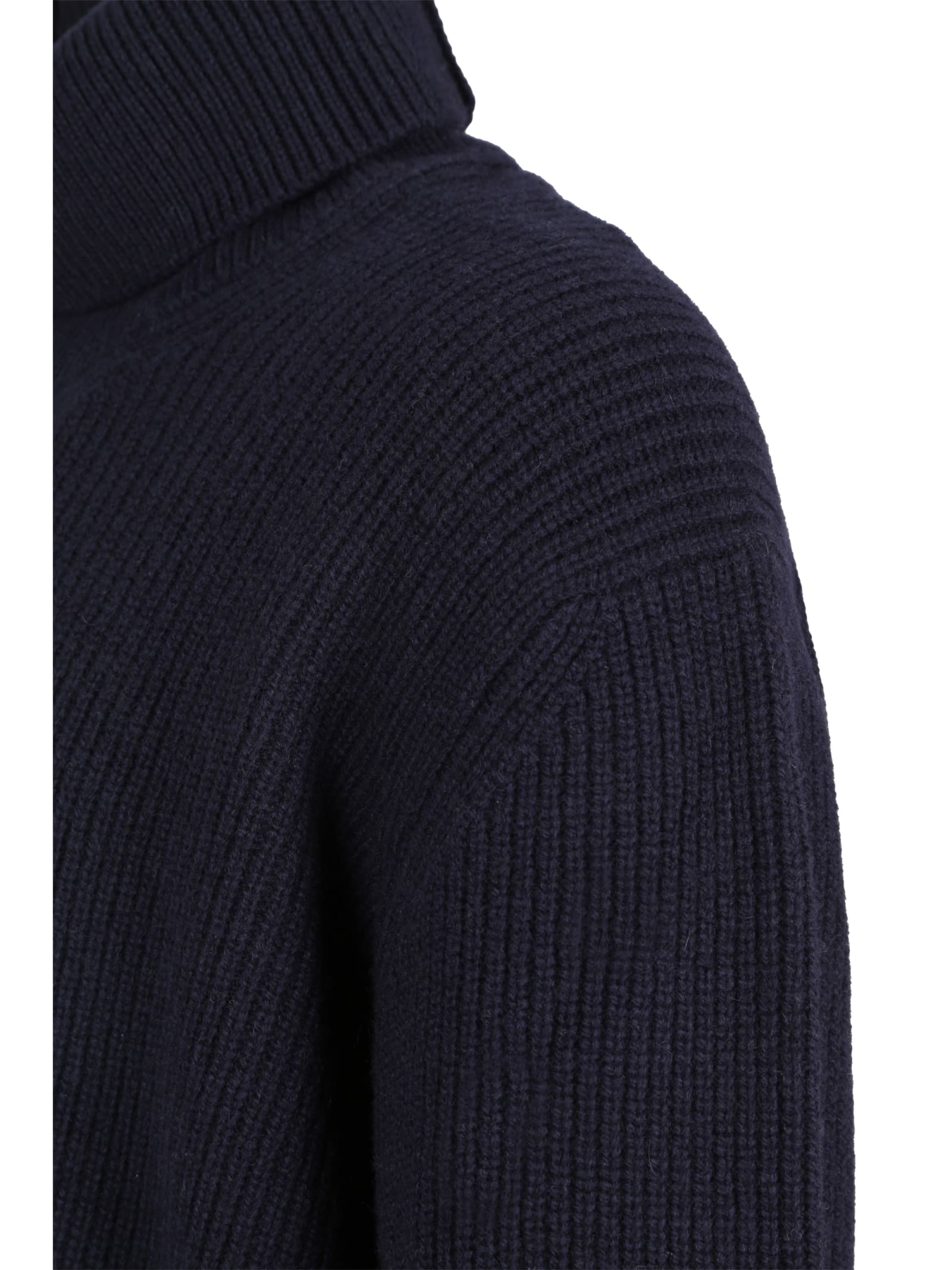 Shop Laneus Turtleneck Sweater In Blu Navy