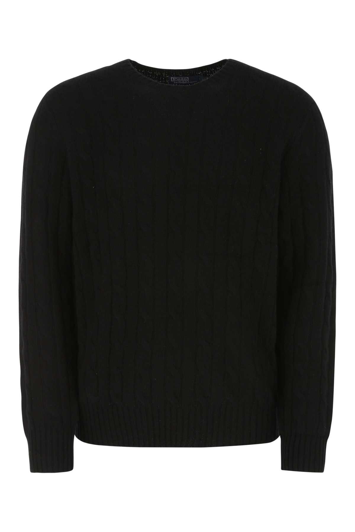 Shop Polo Ralph Lauren Black Cashmere Sweater In 012