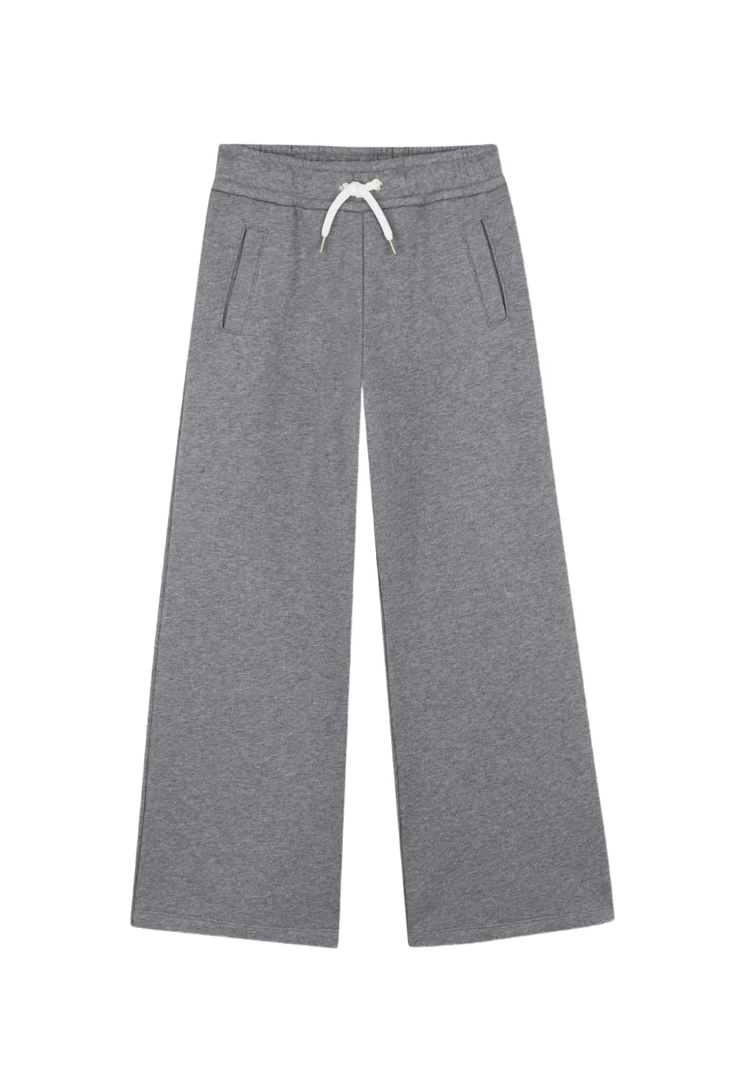 Chloé Grey Trousers For Girl With Logo In Gray