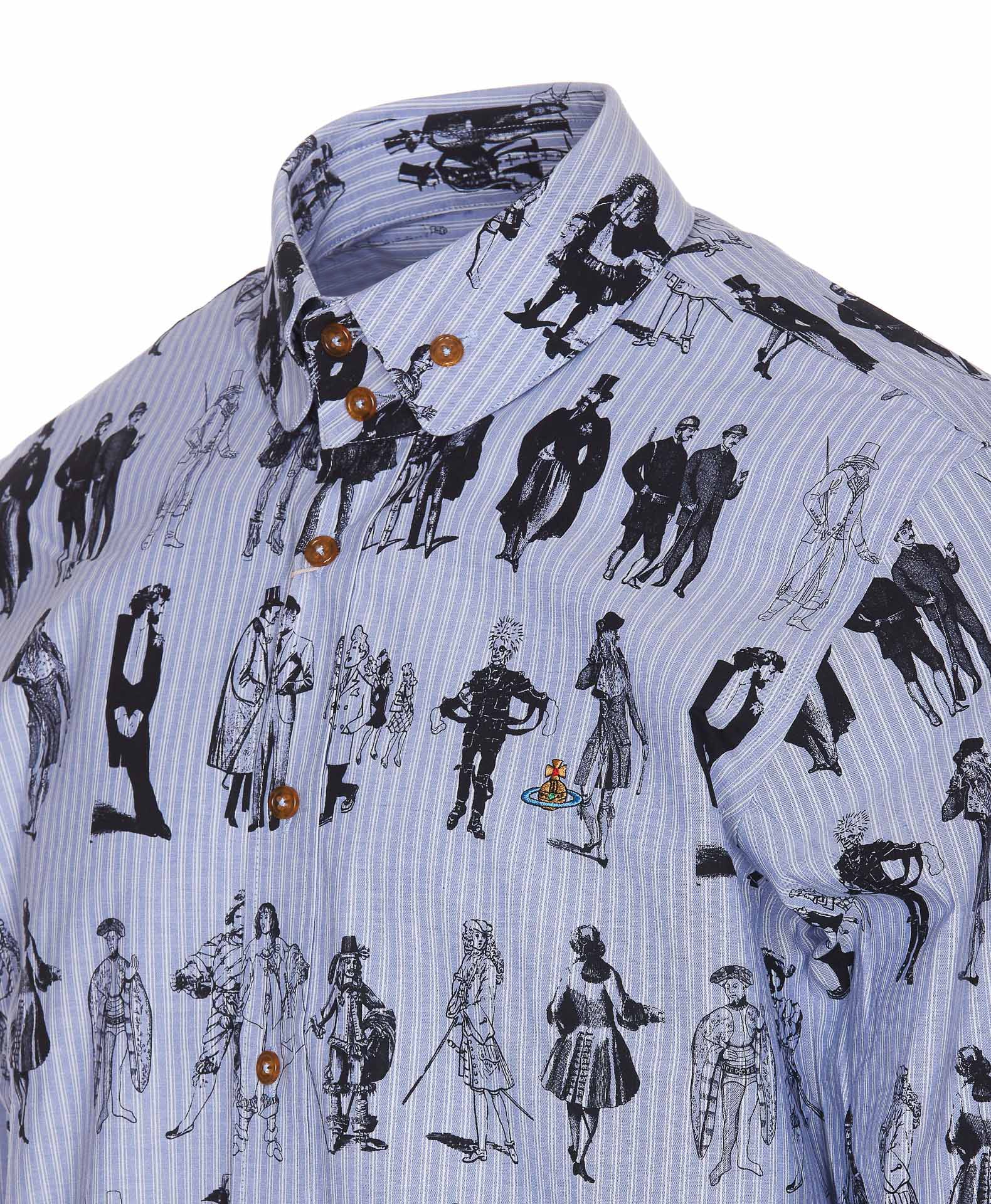 Shop Vivienne Westwood 2 Button Krall Evolution Of Men Print Shirt In Blue