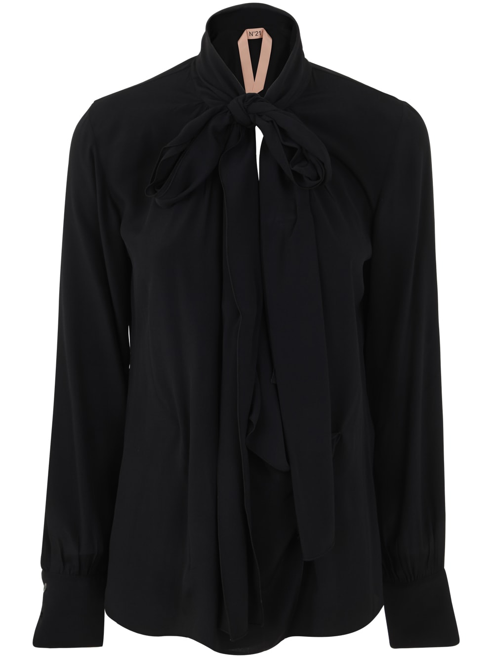 Shop N°21 Shirt With Scarf In Black