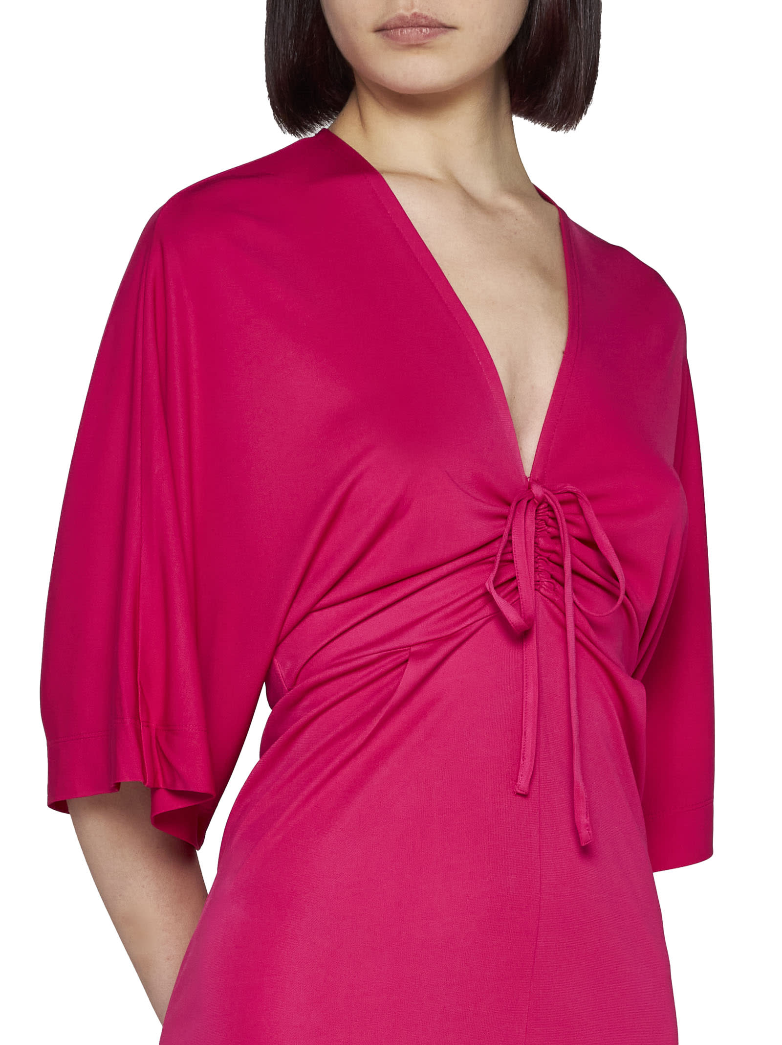 Shop Diane Von Furstenberg Dress In Bright Berry