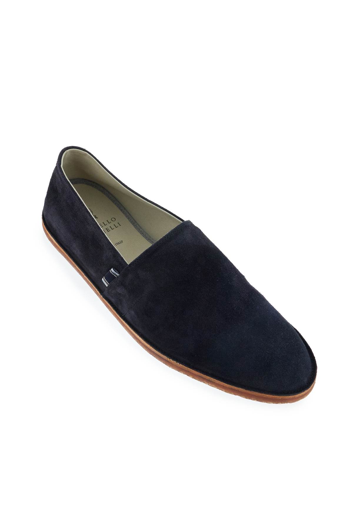 Shop Brunello Cucinelli Suede Espad In Blue (blue)