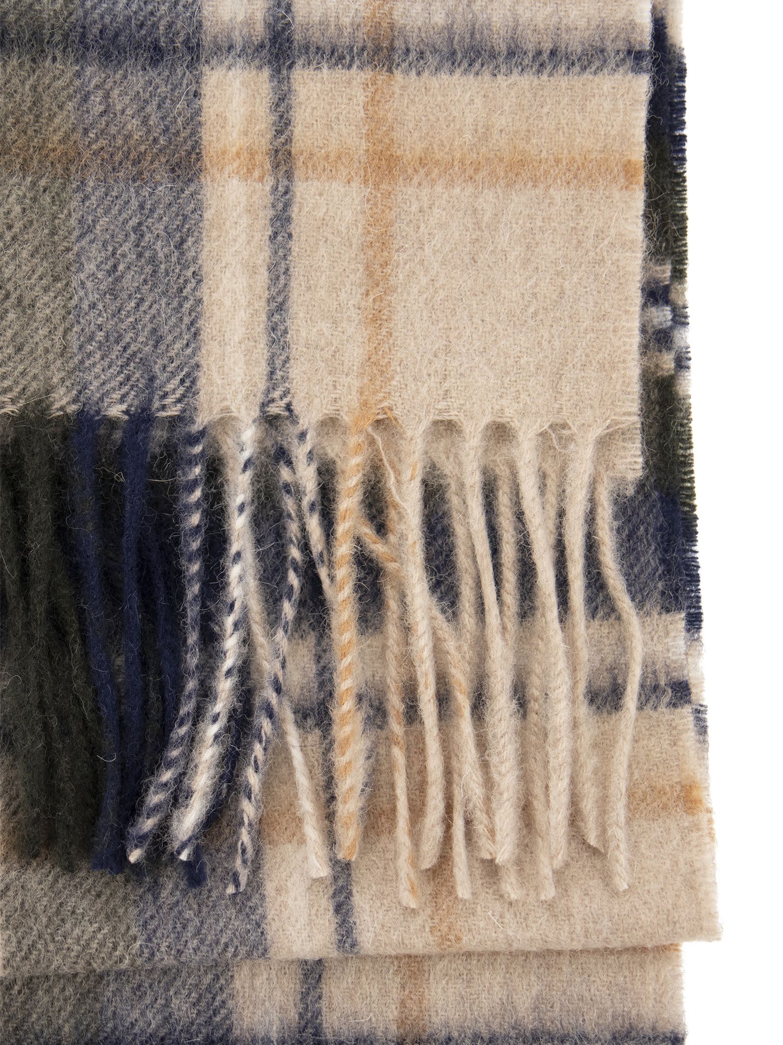 Barbour Wool Scarf Check In Multi