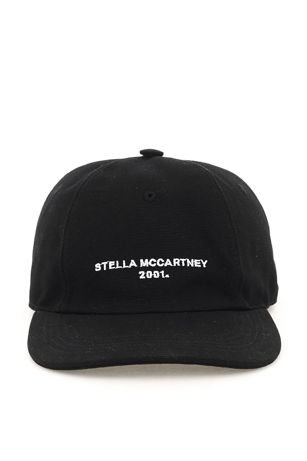 Shop Stella Mccartney Logo Baseball Cap In Ultra Black (black)