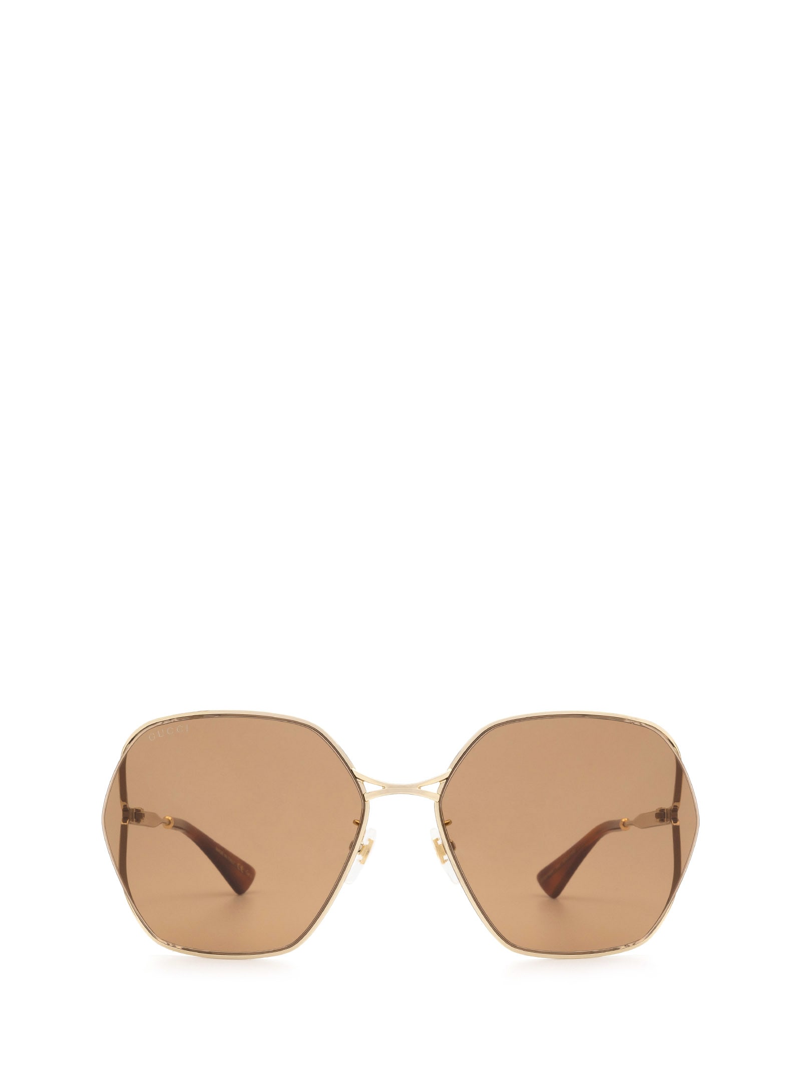 Gucci Eyewear Gucci Gg0818sa Gold Sunglasses