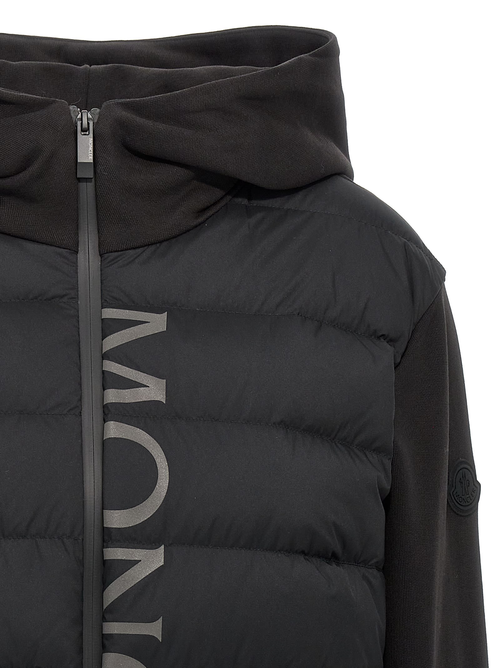 MONCLER TWO-MATERIAL HOODIE 