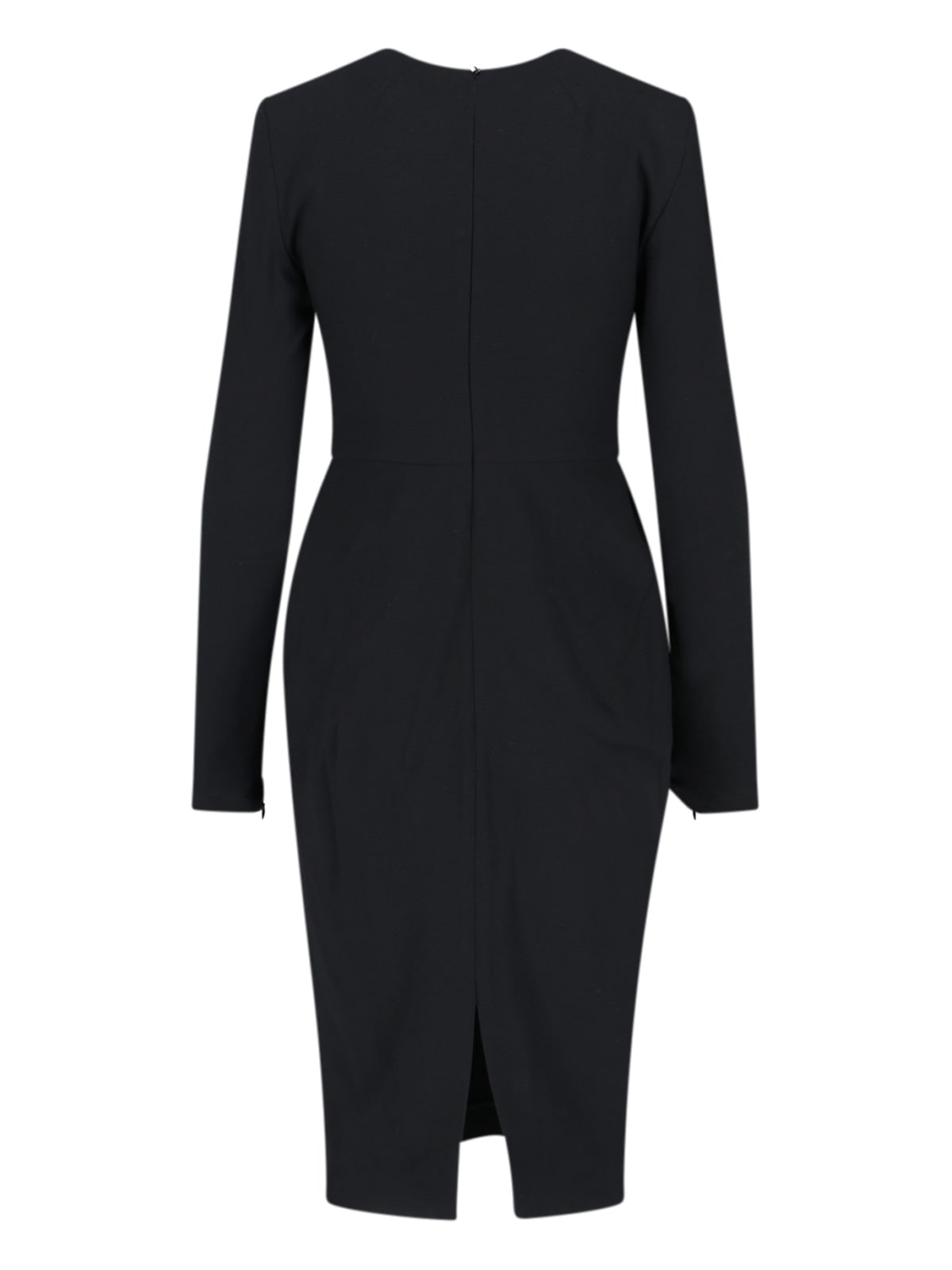 Shop Victoria Beckham Midi T-shirt Dress In Black