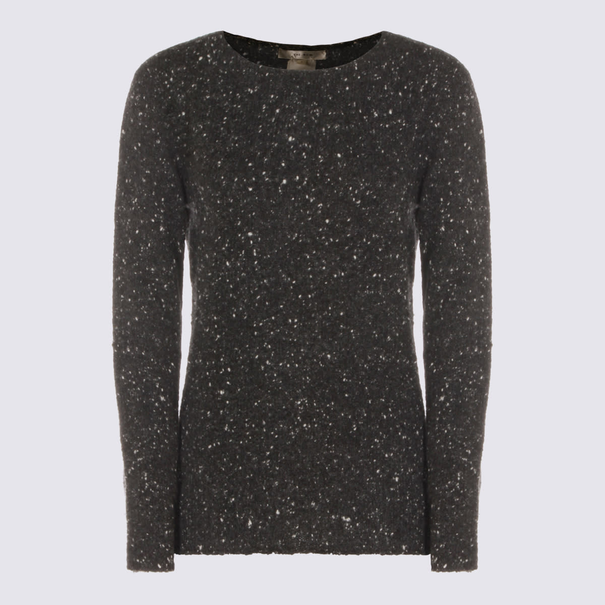 The Row Charcoal Melange Cachemire Maira Top Knitwear In Gray