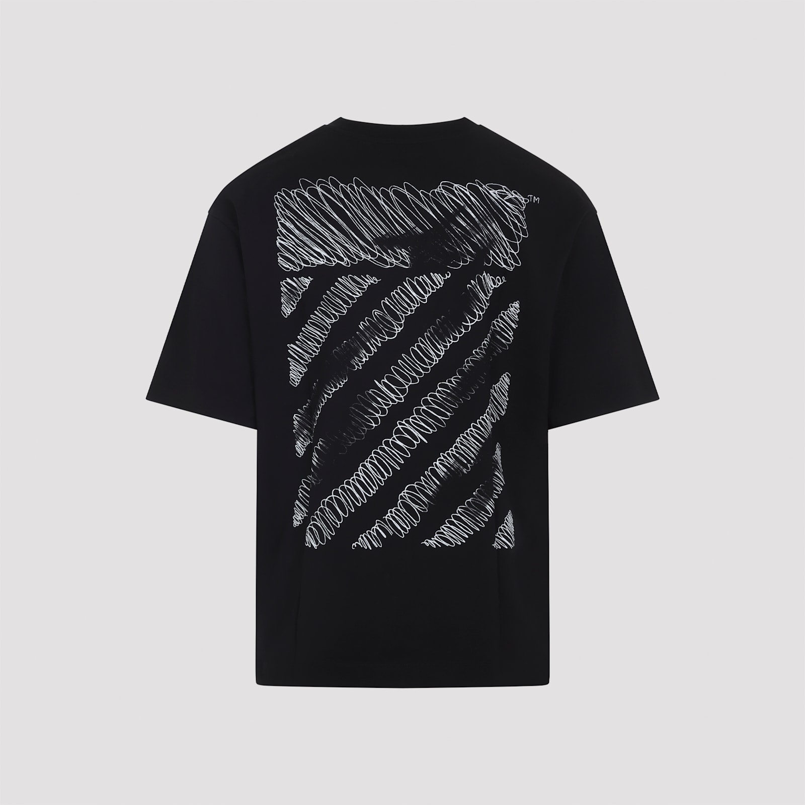 Off-white Graphic Print Short Sleeve Crew Neck T-shirt In Black