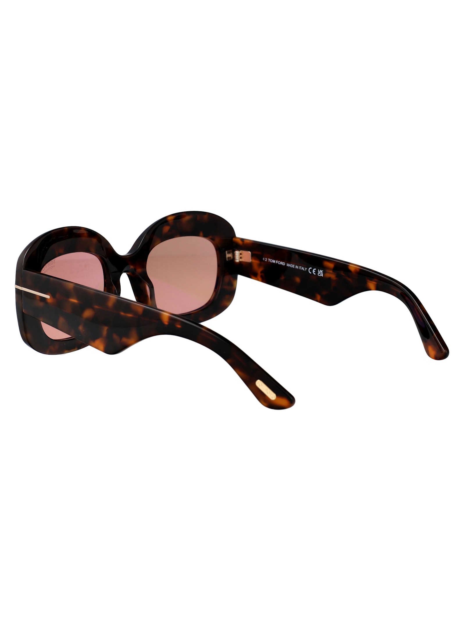 Tom Ford Eyewear Rectangle Frame Sunglasses In Pink