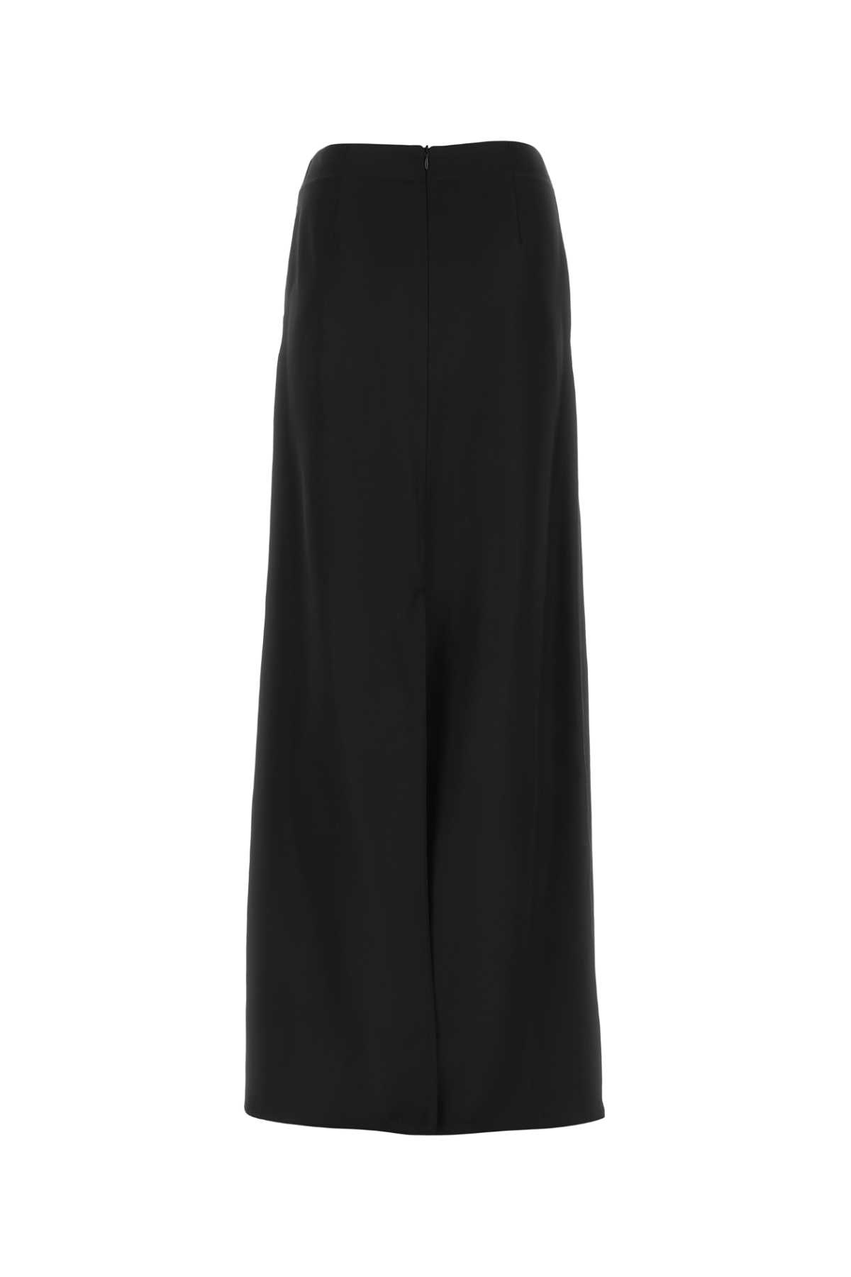 Shop Bottega Veneta Black Viscose Blend Skirt In 1000