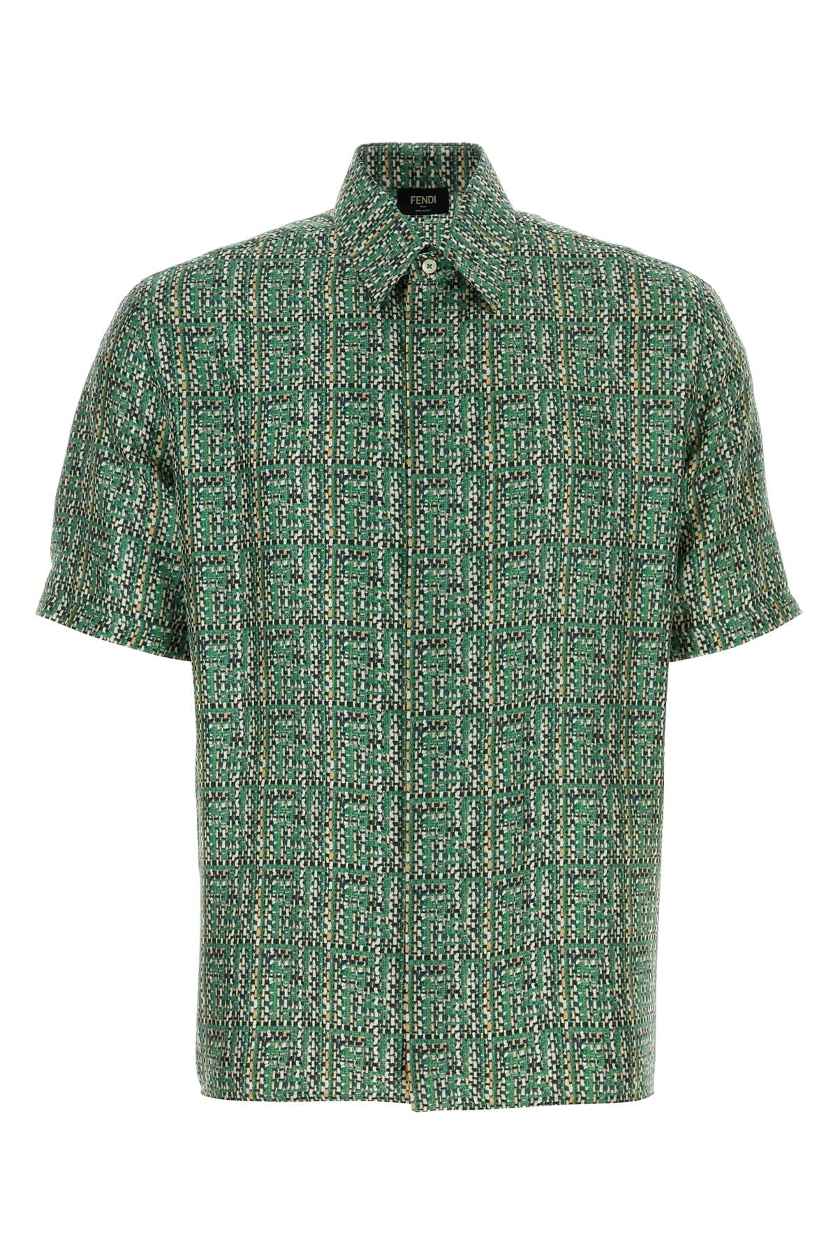 Shop Fendi Camicia In Greenmint