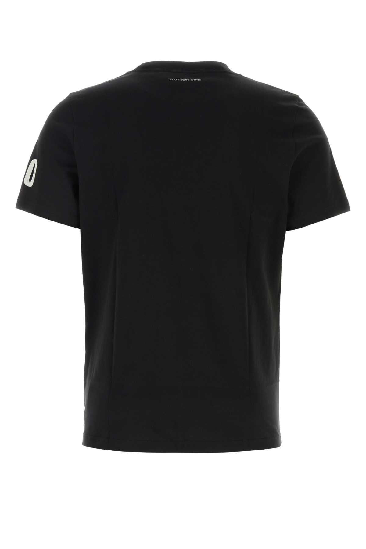 Courrèges Black Cotton T-shirt