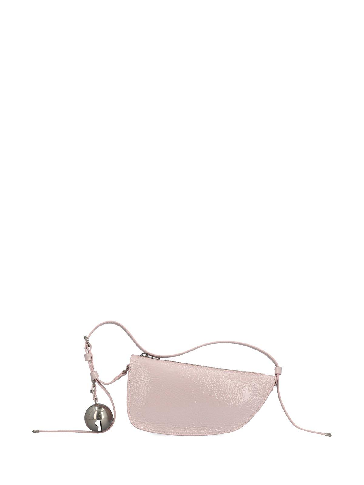 Burberry Mini Shield Bell-charm Shoulder Bag In Pink
