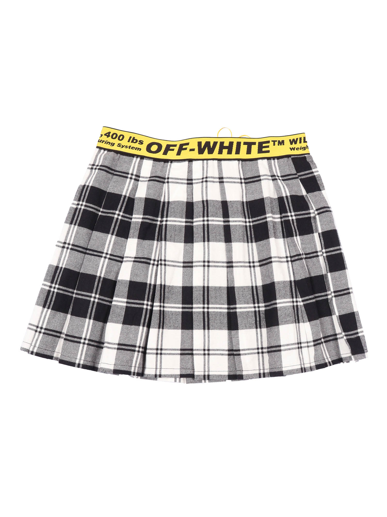 Off-white Diagonal Checked Flannel Skirt In Pattern