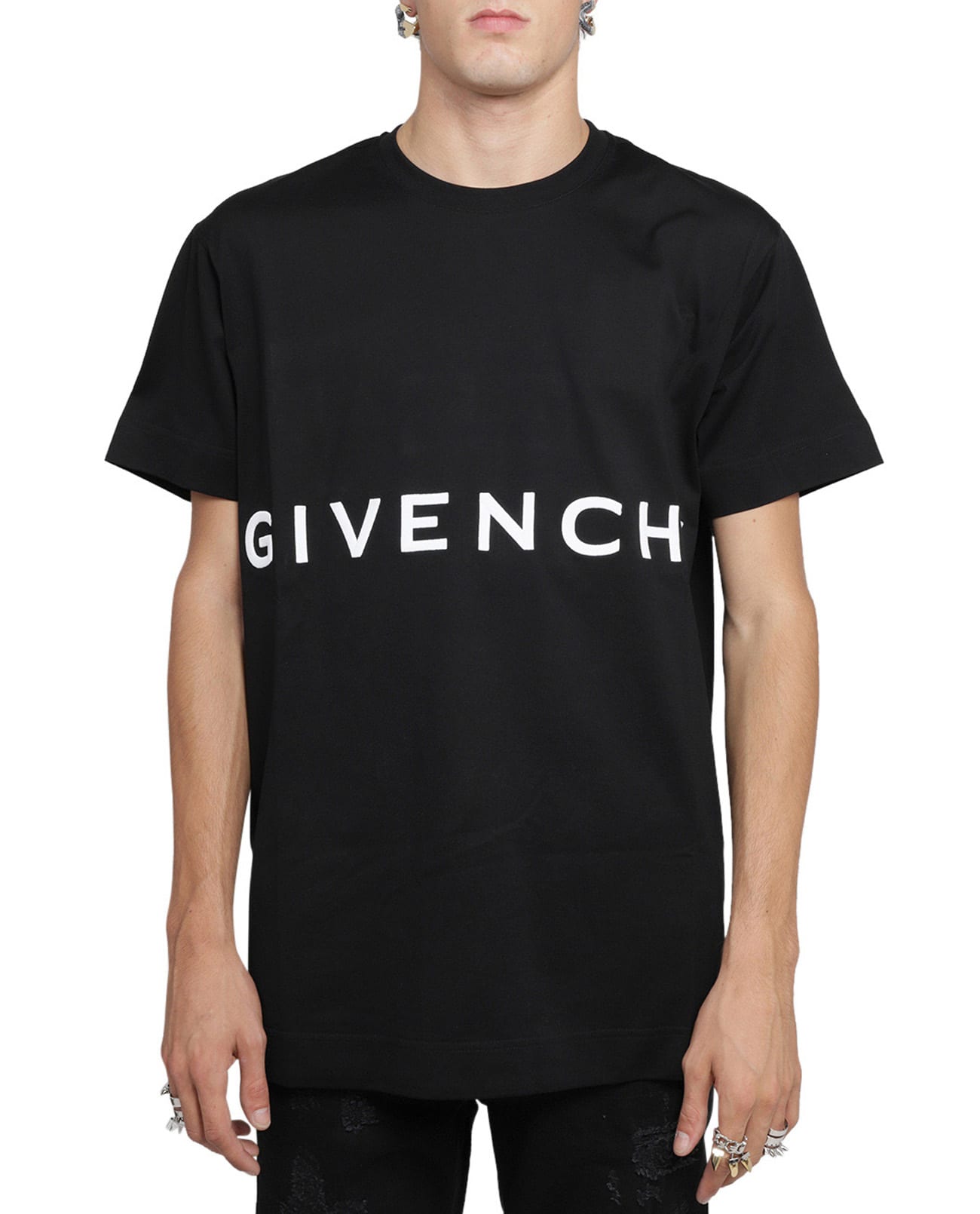Givenchy Black 4g T-shirt Large Logo