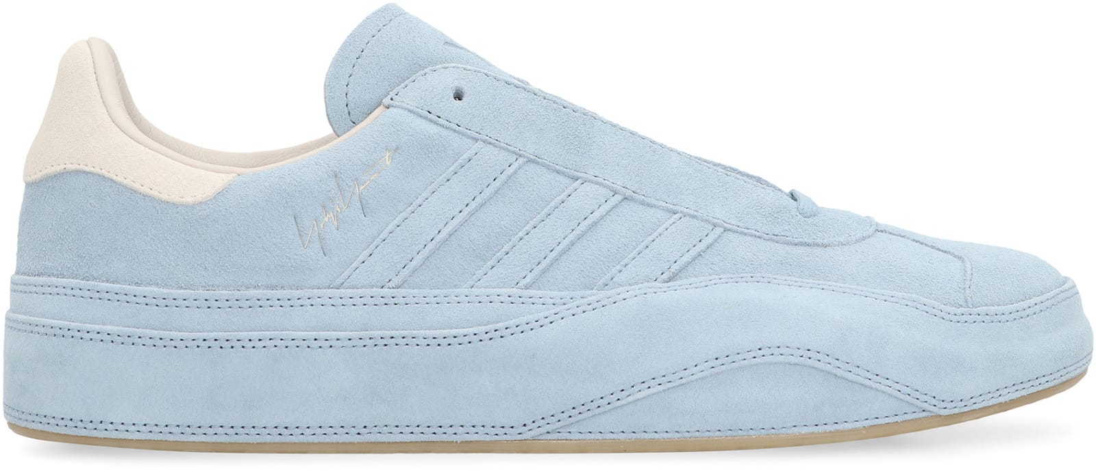 Shop Y-3 Gazelle Suede Low-top Sneakers In Light Blue