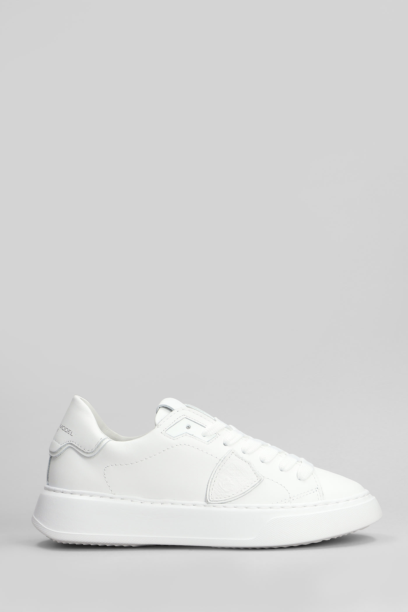 Temple Low Sneakers In White Leather