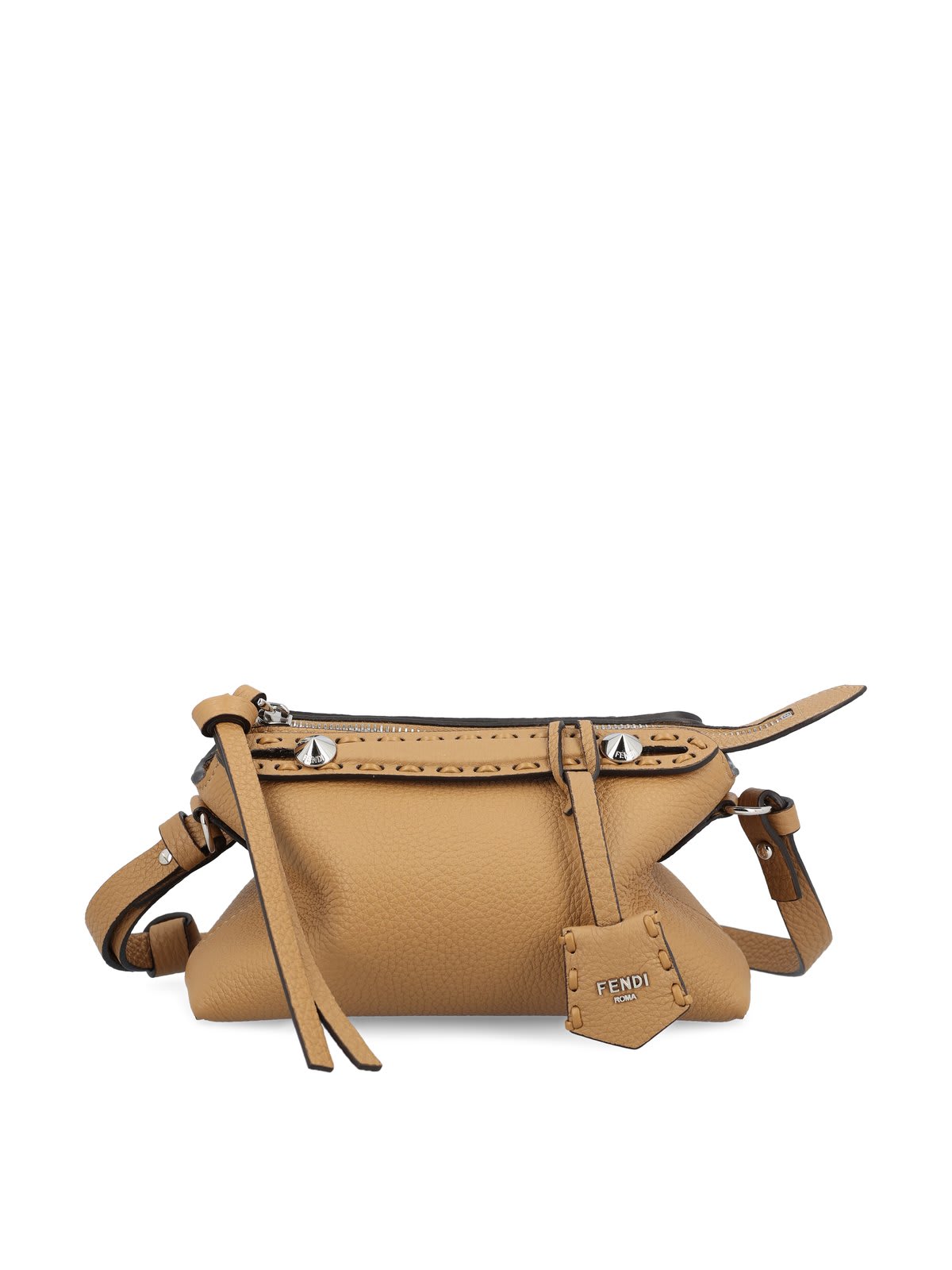 Shop Fendi By The Way Soft Mini Selleria Shoulder Bag In Emr Cappuccino