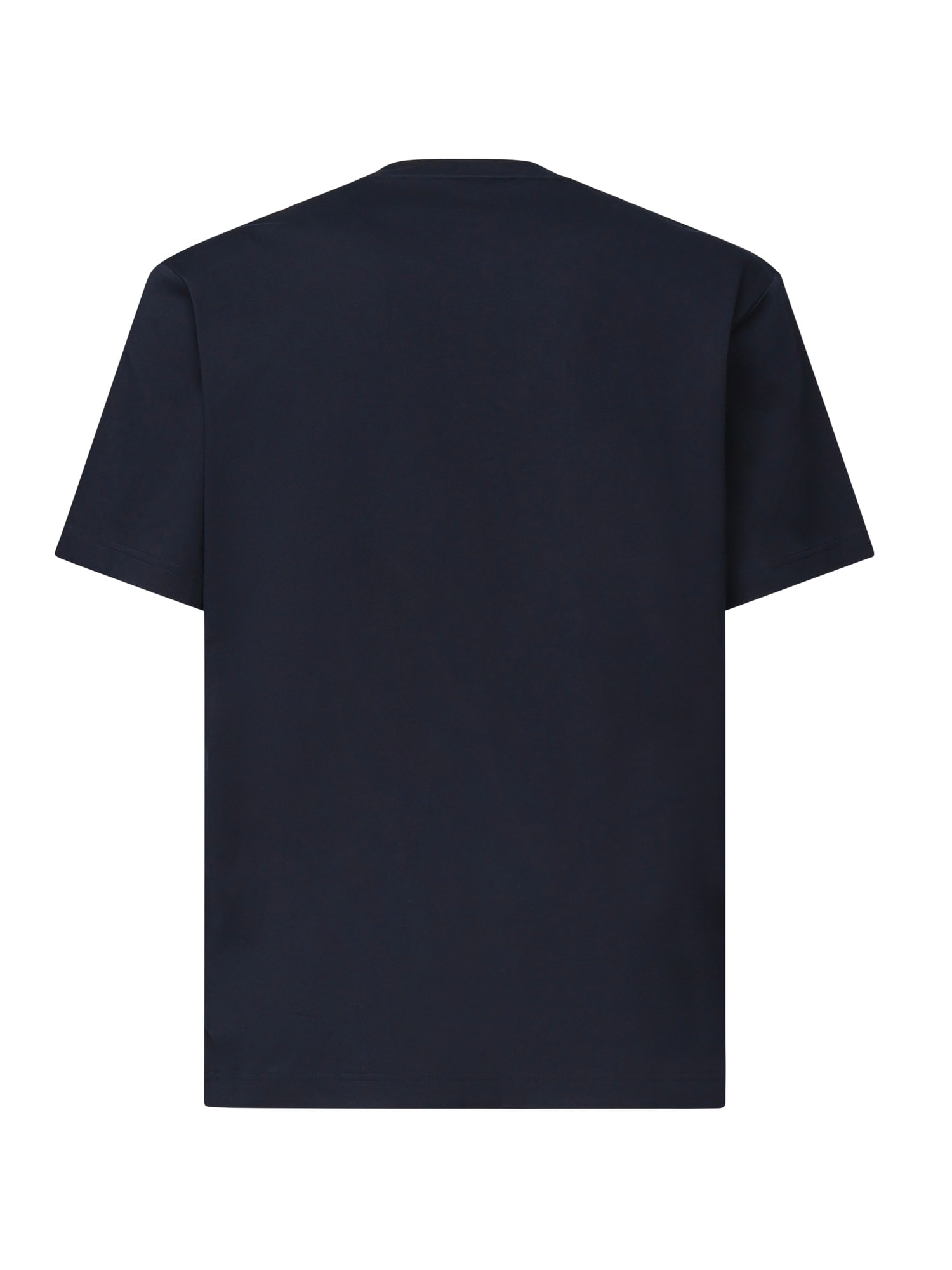 Lacoste Logo-patch Cotton T-shirt In Blue