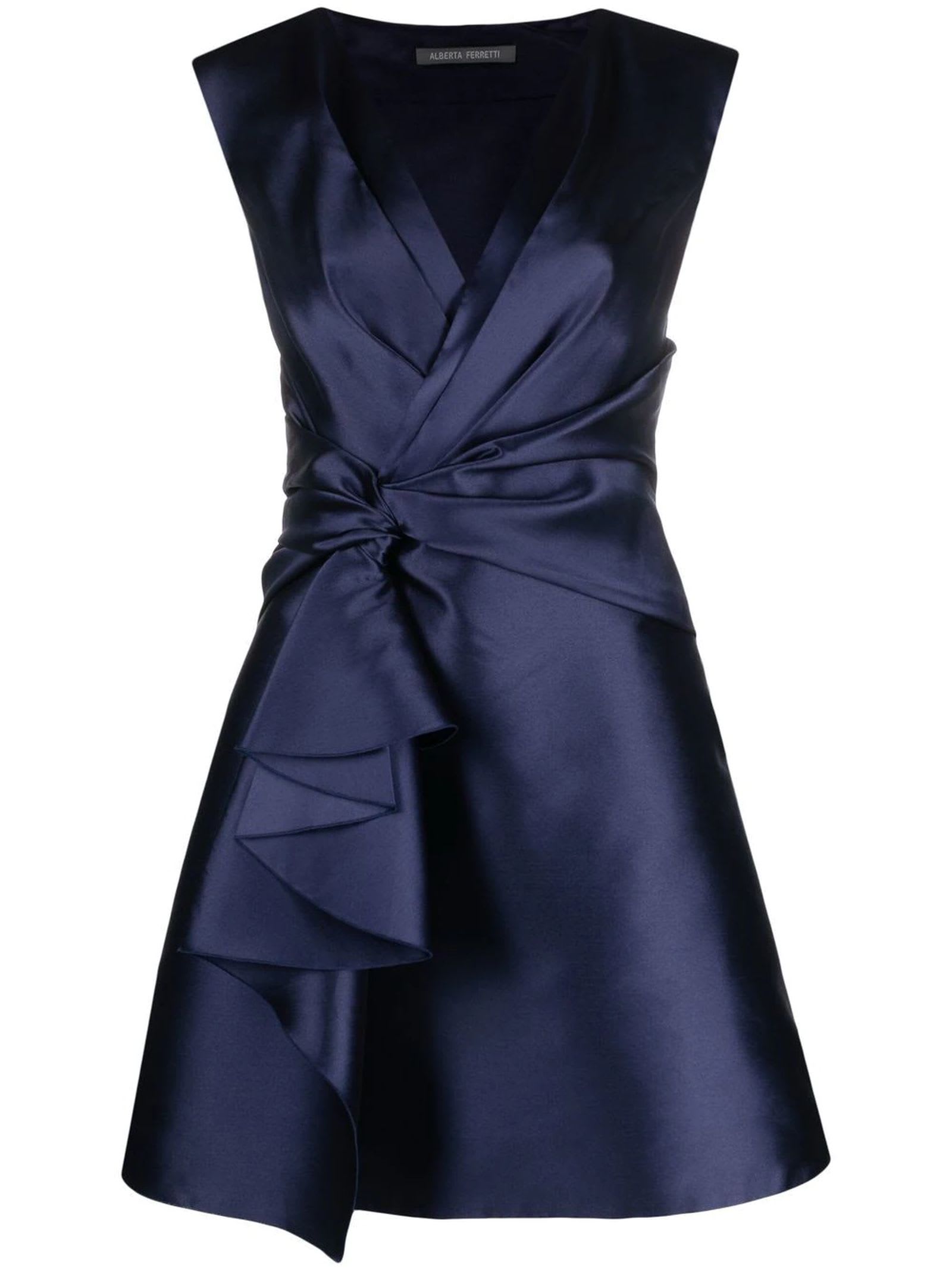 Alberta Ferretti Navy Blue Dress