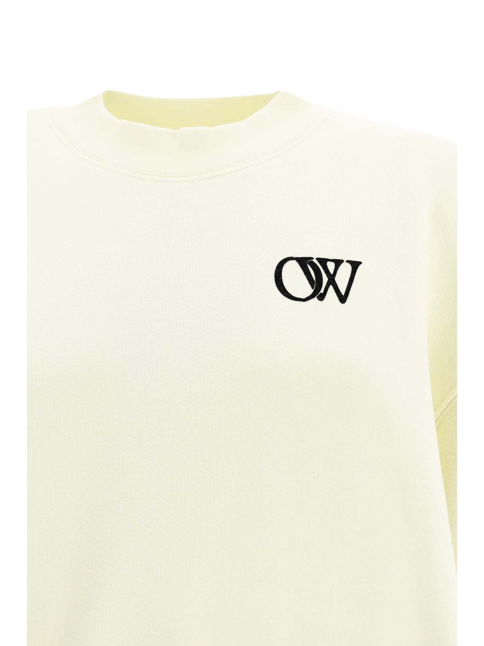 Shop Off-white Sweatshirt In Beige/black