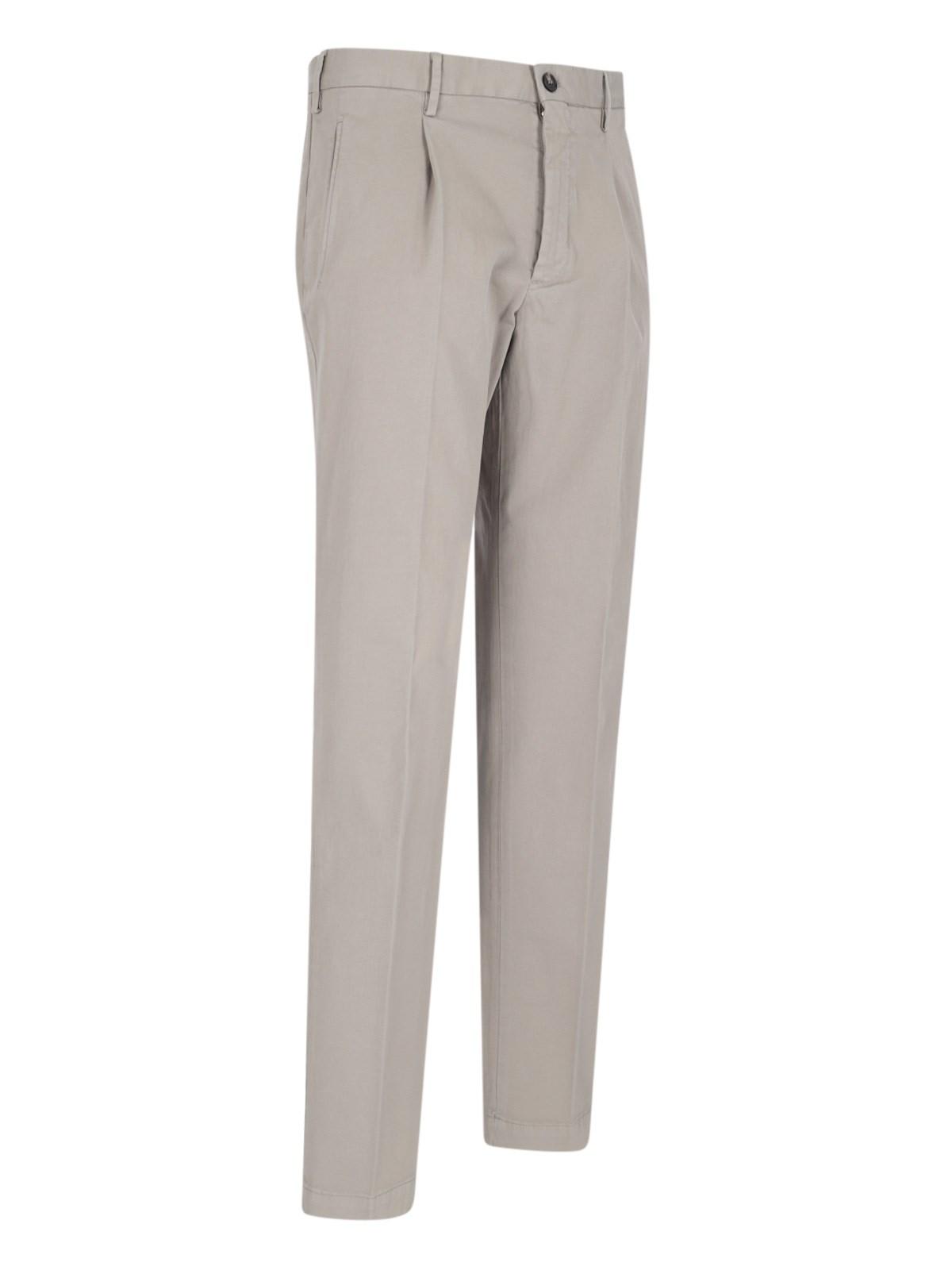 Shop Incotex Red Classic Pants  In Beige