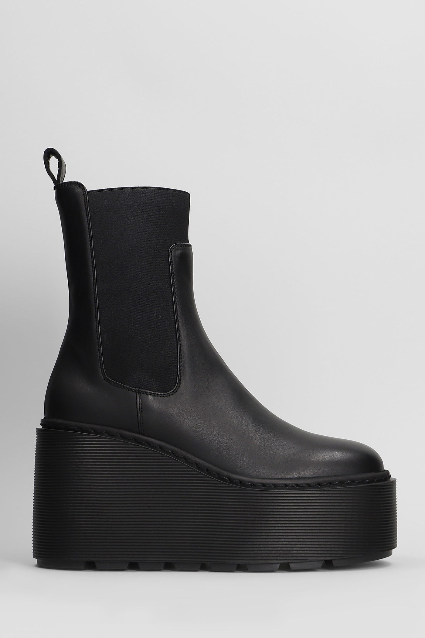 Vic Matié Elodie 101 High Heels Ankle Boots In Black Leather