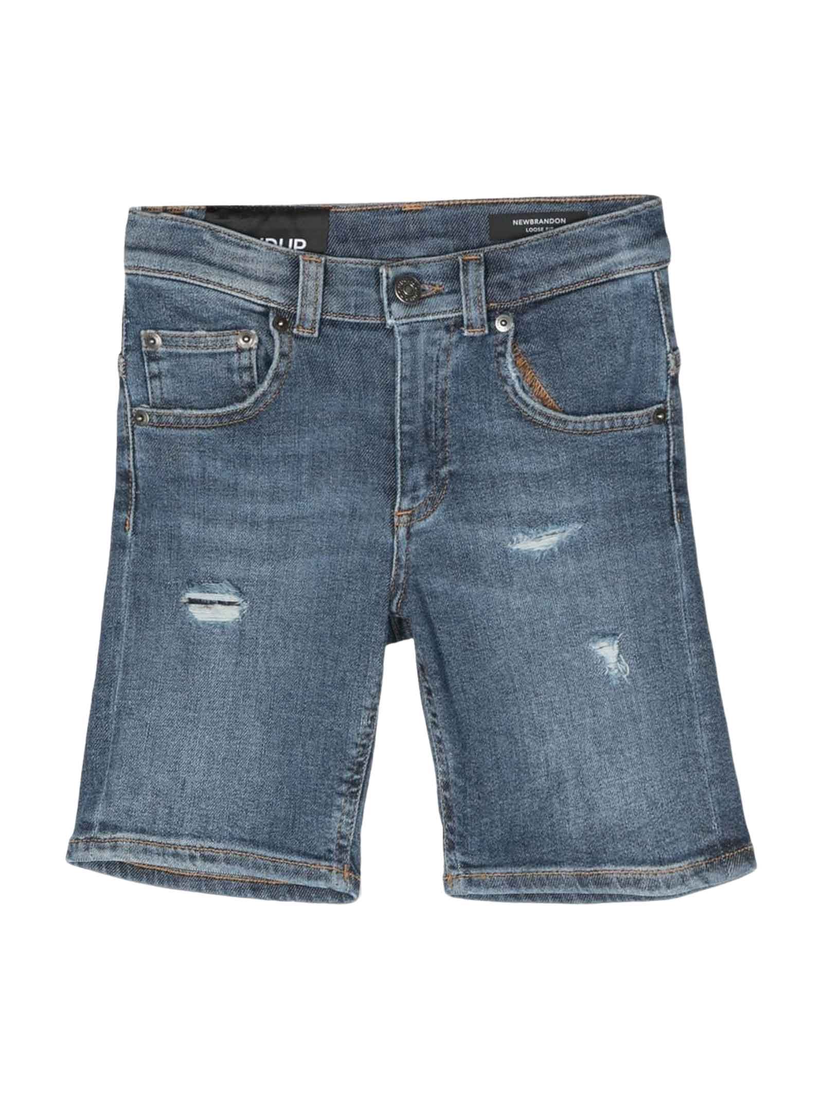 Dondup Kids' Denim Shorts Boy In Blu